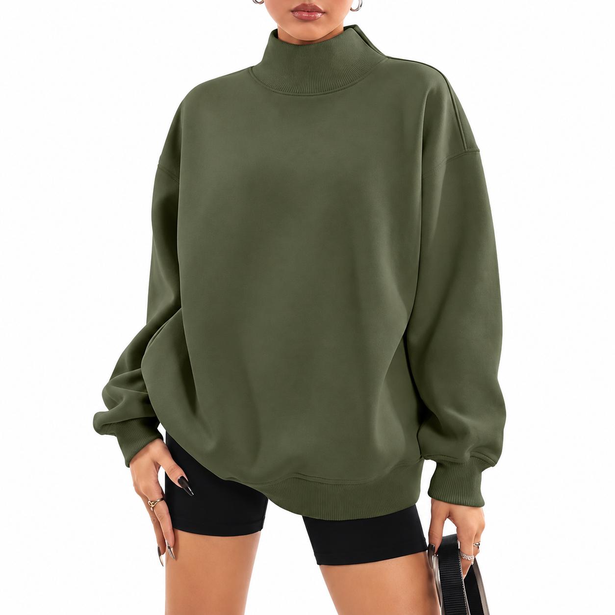 Oversized Pullover Sweatshirt Casual Fall Outfit for Women