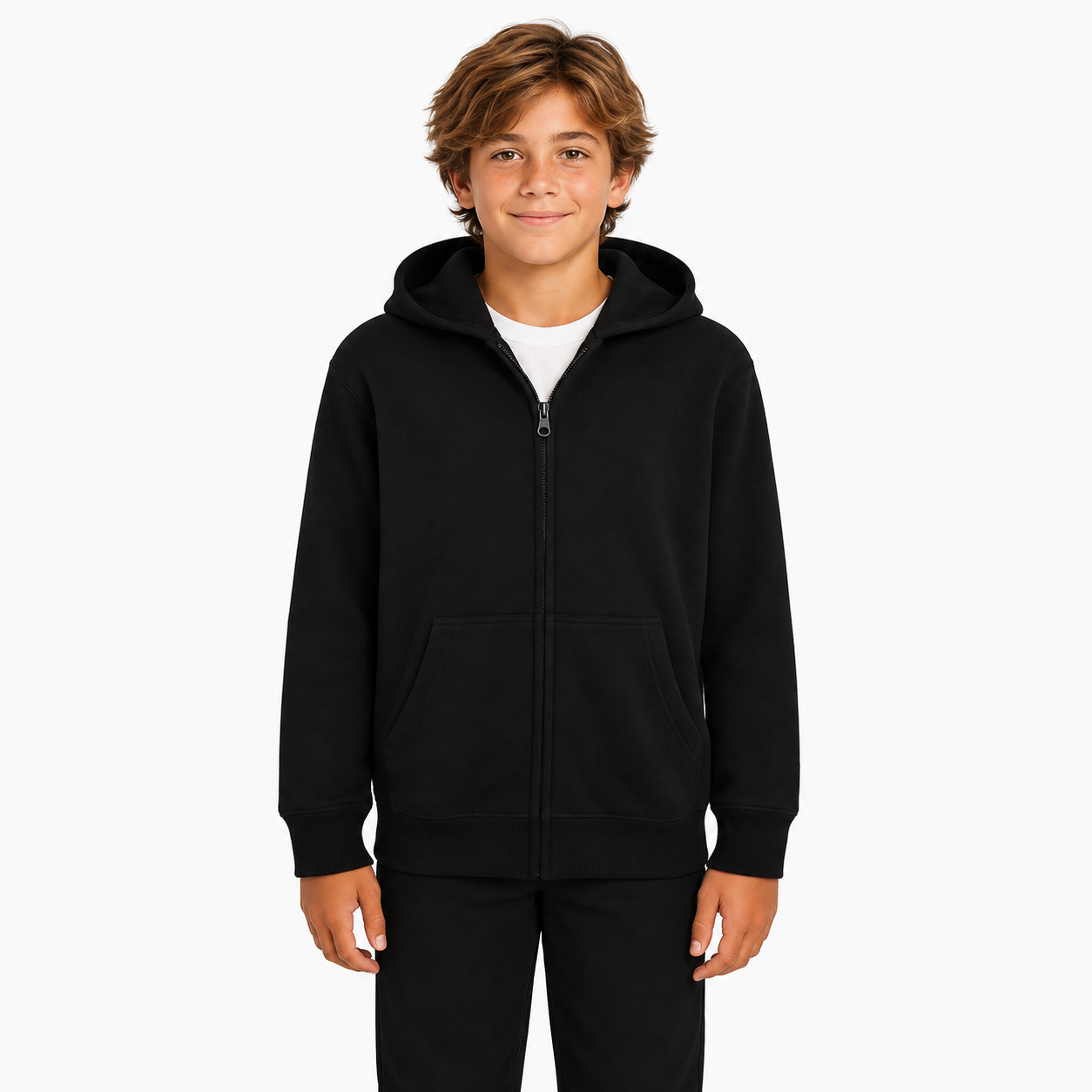 Zip Front Fleece Hoodie Sweatshirt for Boys and Kids