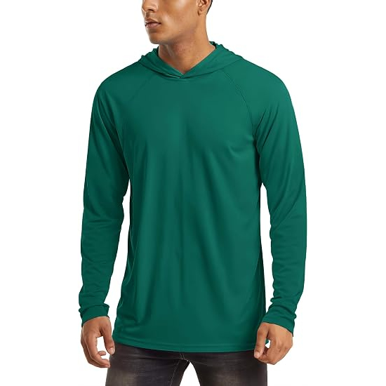 Long Sleeve Athletic Fishing Hoodie Outdoor Performance Wear for Men