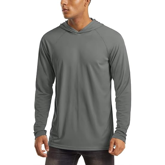Long Sleeve Athletic Fishing Hoodie Outdoor Performance Wear for Men