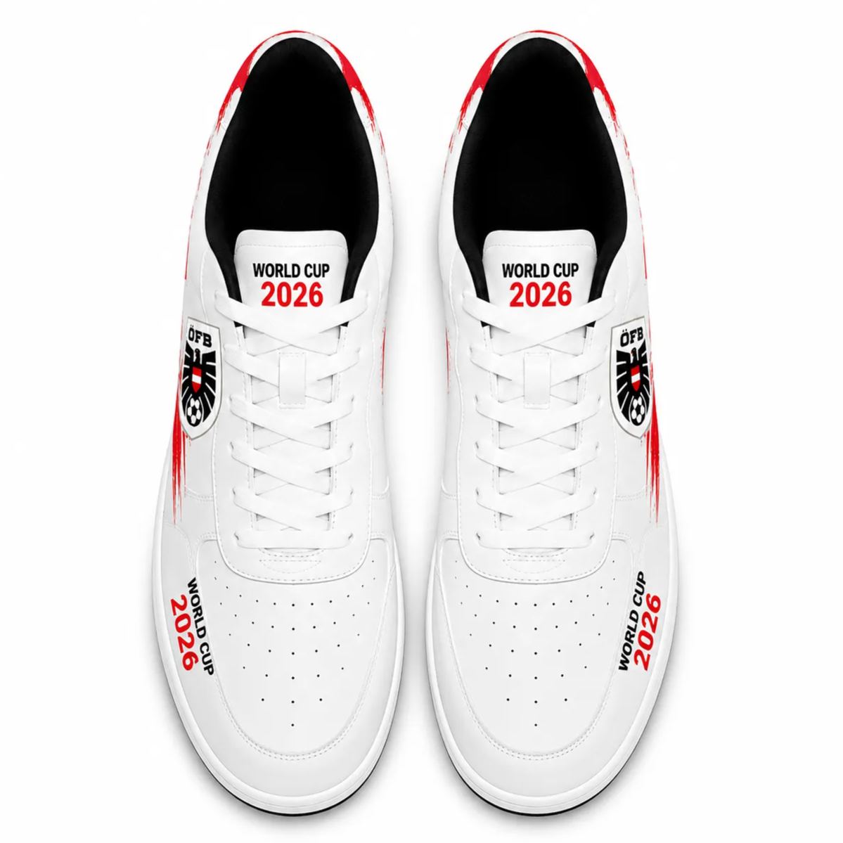 World Cup 2026 Austria Football Fan Printed Shoes