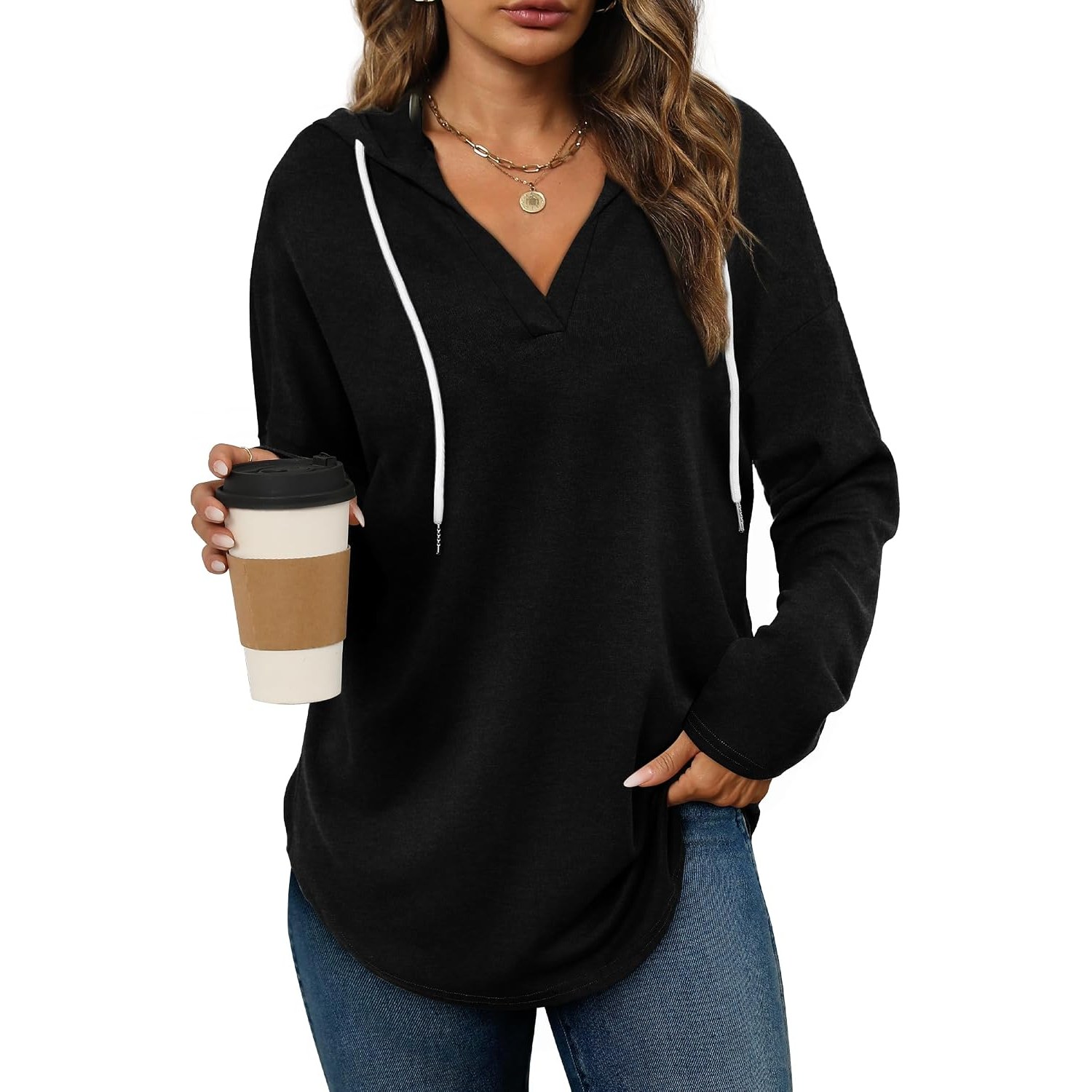 Oversized Long Sleeve Pullover Hoodie For Women