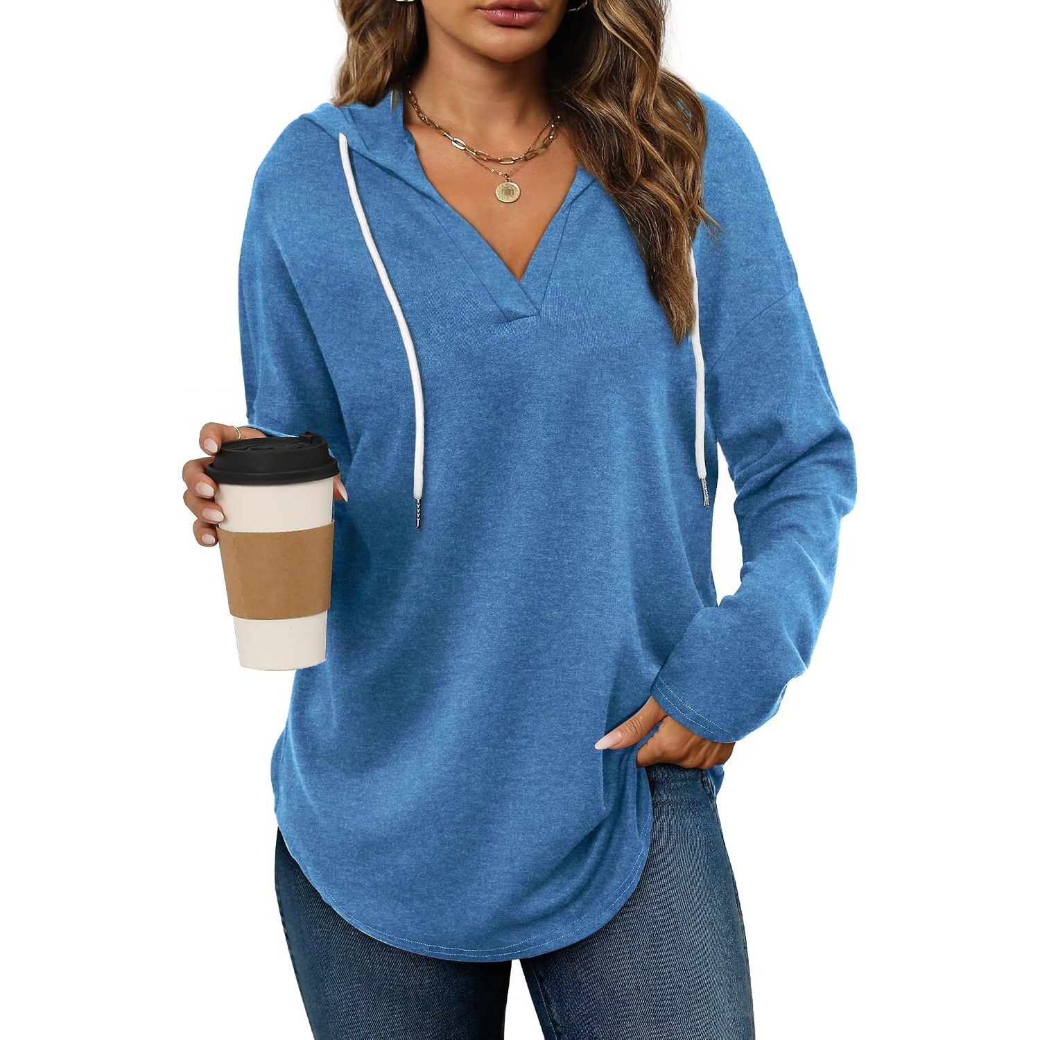 Oversized Long Sleeve Pullover Hoodie For Women