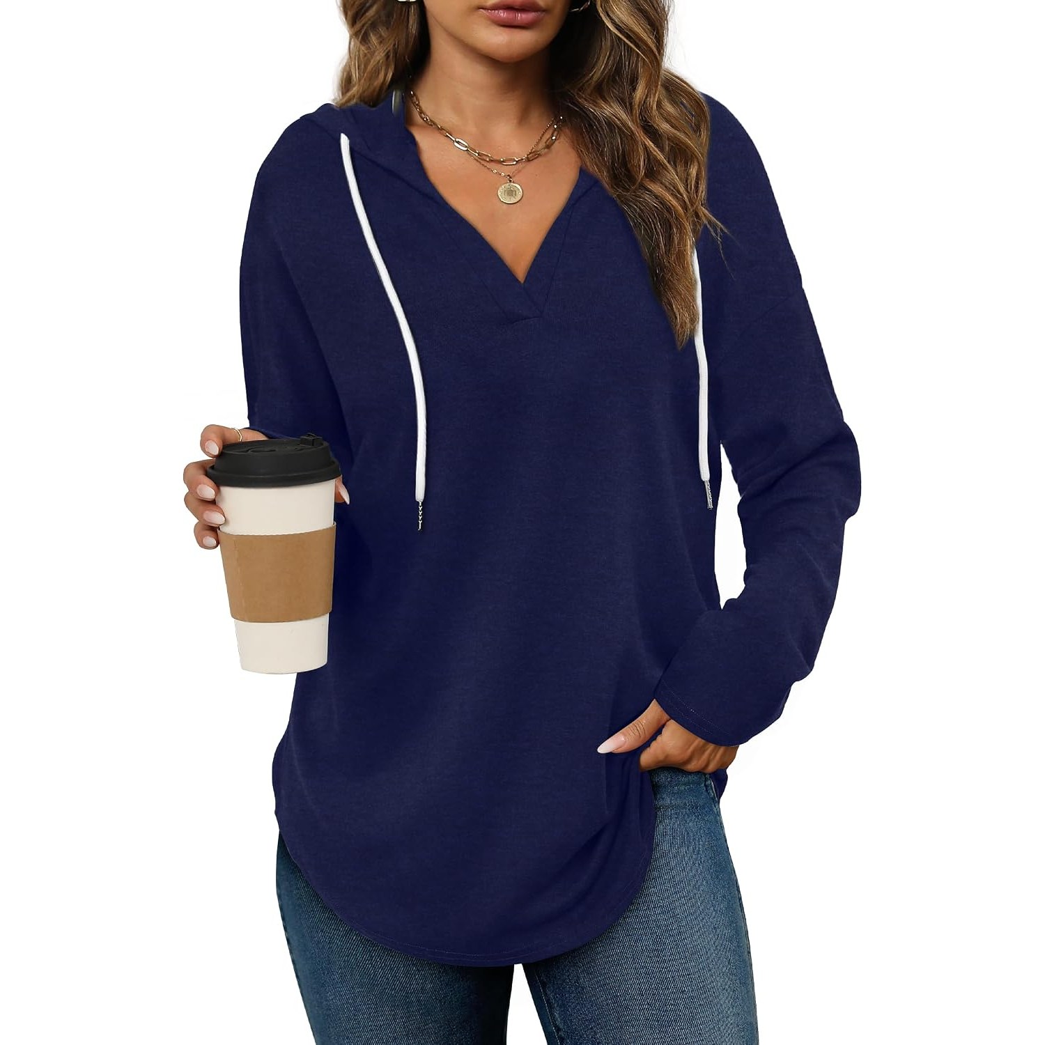 Oversized Long Sleeve Pullover Hoodie For Women