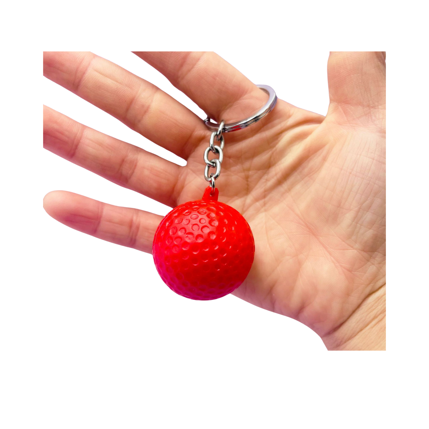 Large Colorful Golf Ball Keychain