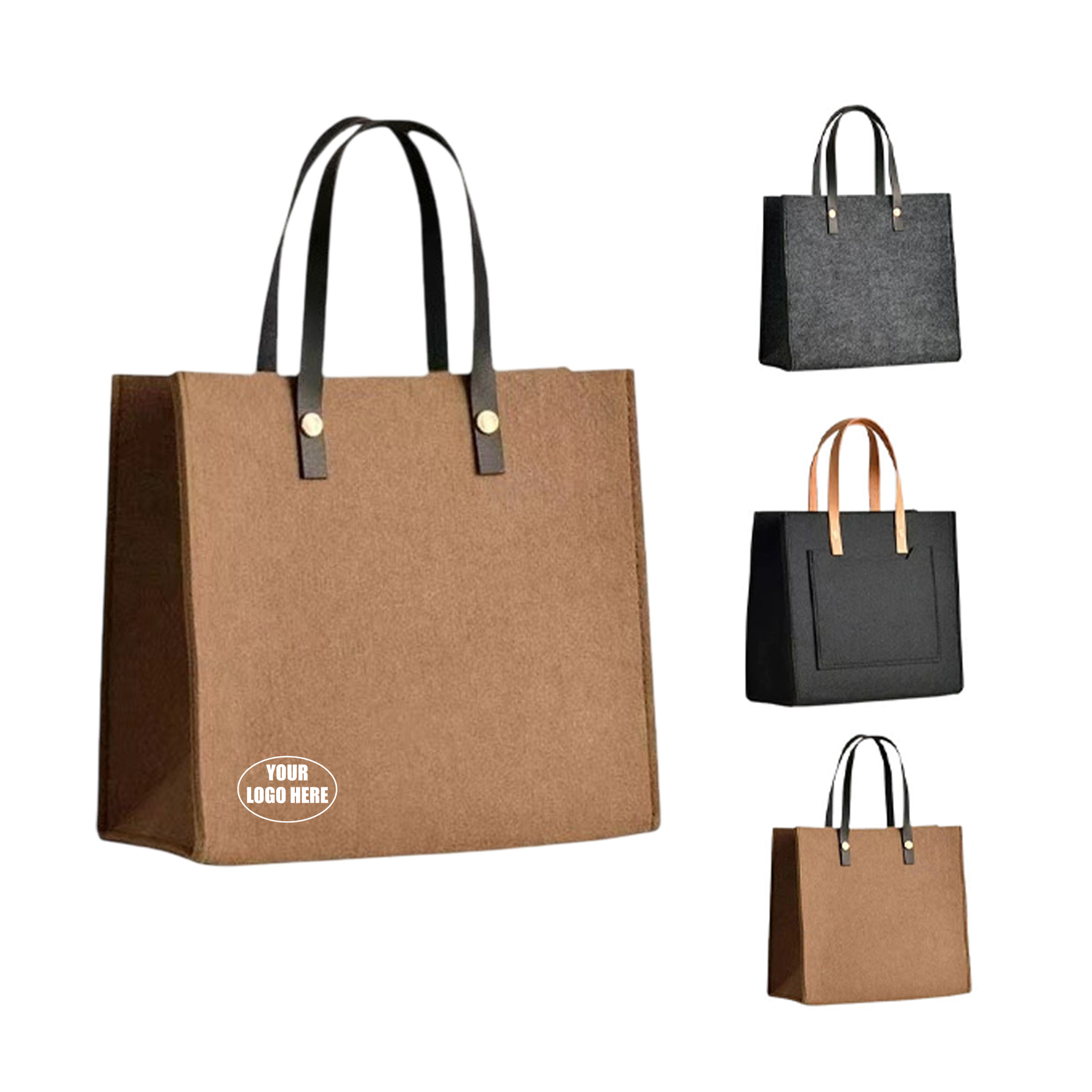 Custom Felt Office Tote Bag