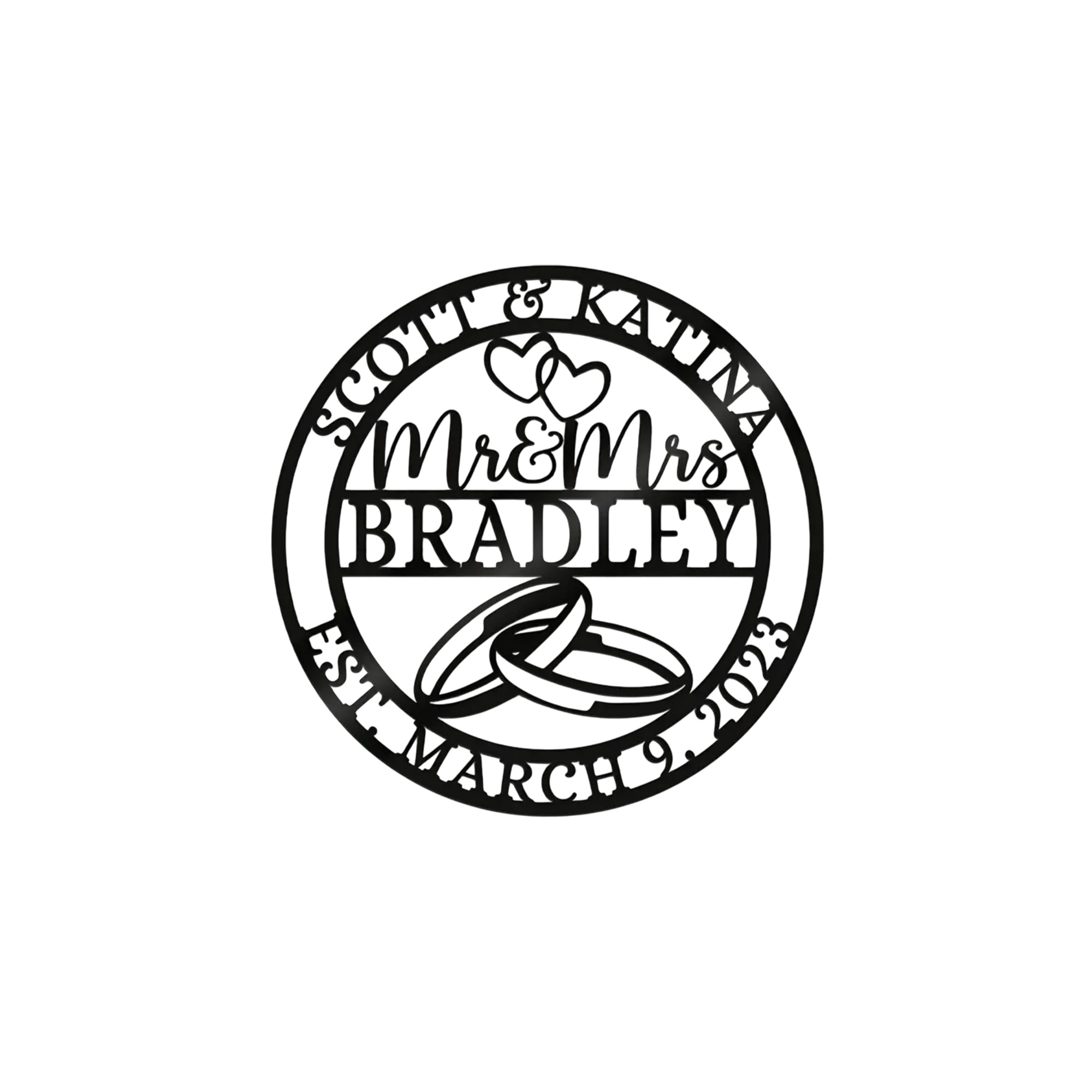 Personalized Vintage Wedding Signboard