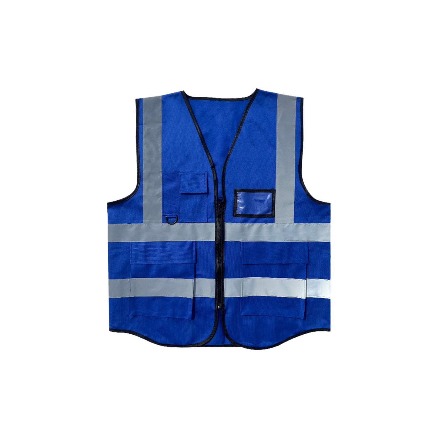 Custom High-Visibility Reflective Safety Vest with Multi-Pockets