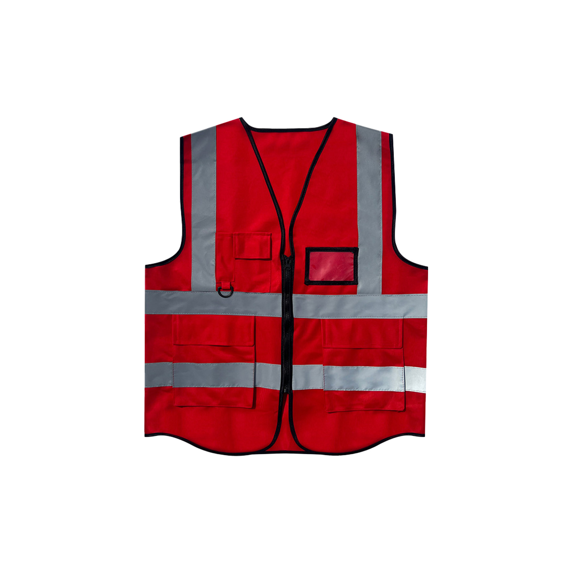 Custom High-Visibility Reflective Safety Vest with Multi-Pockets