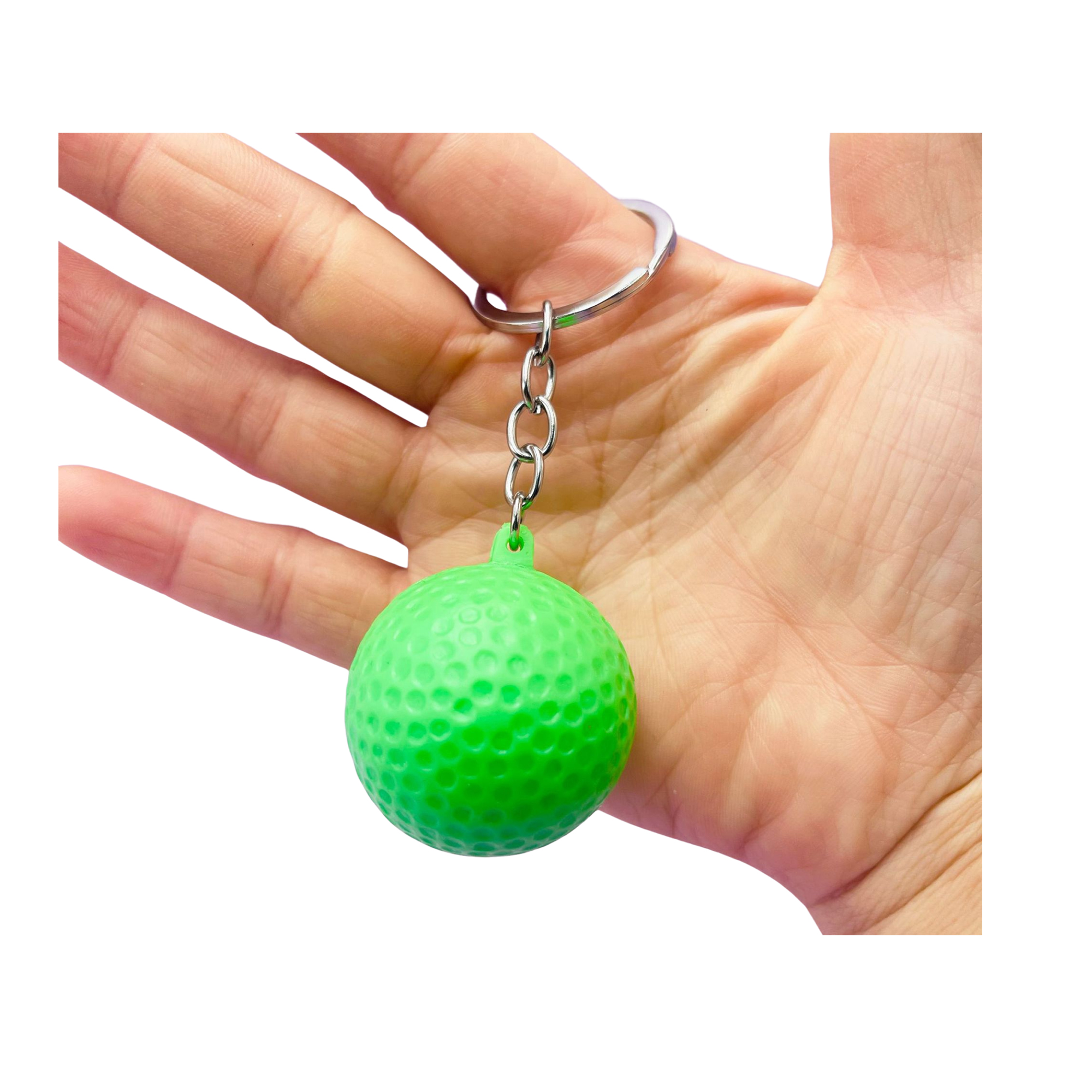 Large Colorful Golf Ball Keychain