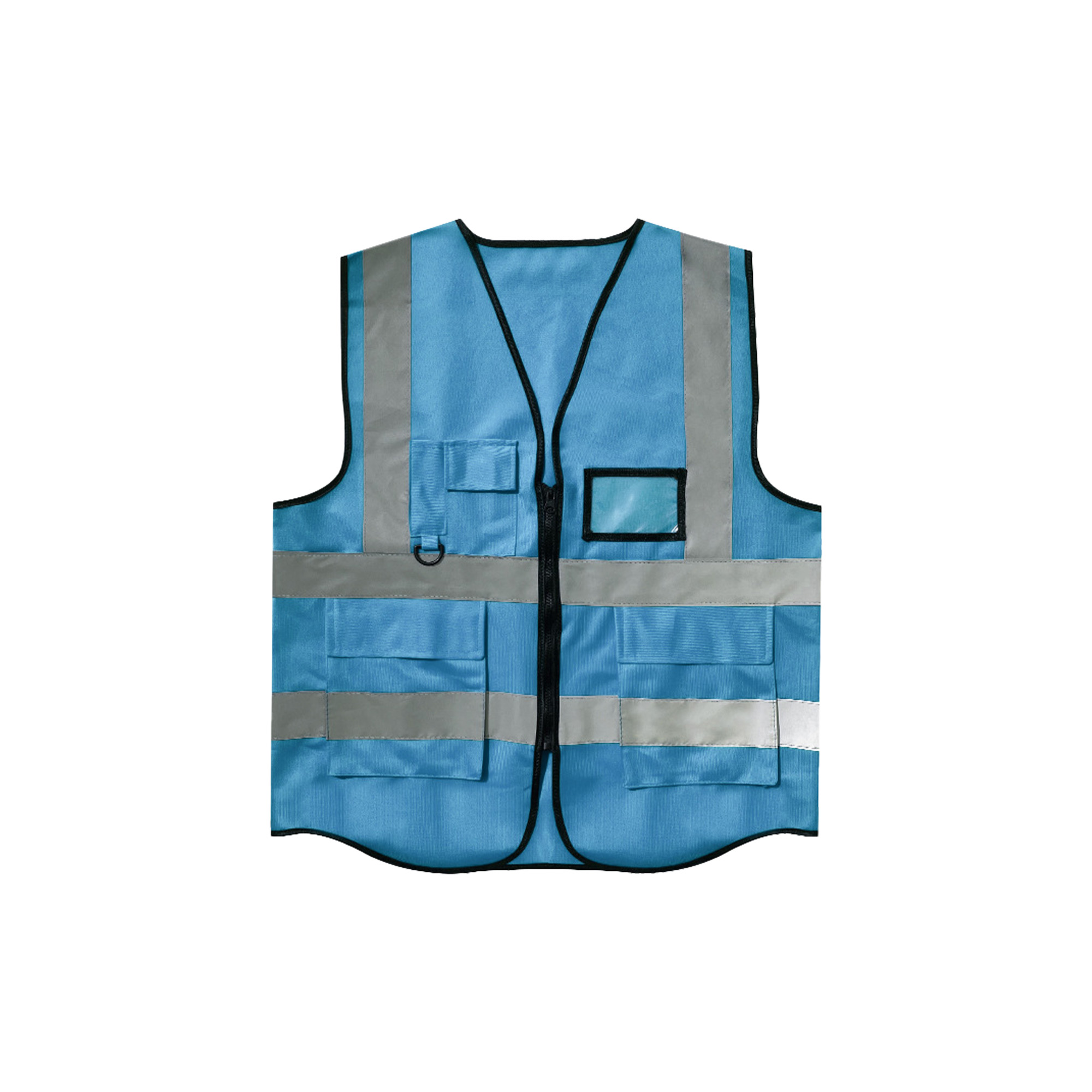 Custom High-Visibility Reflective Safety Vest with Multi-Pockets