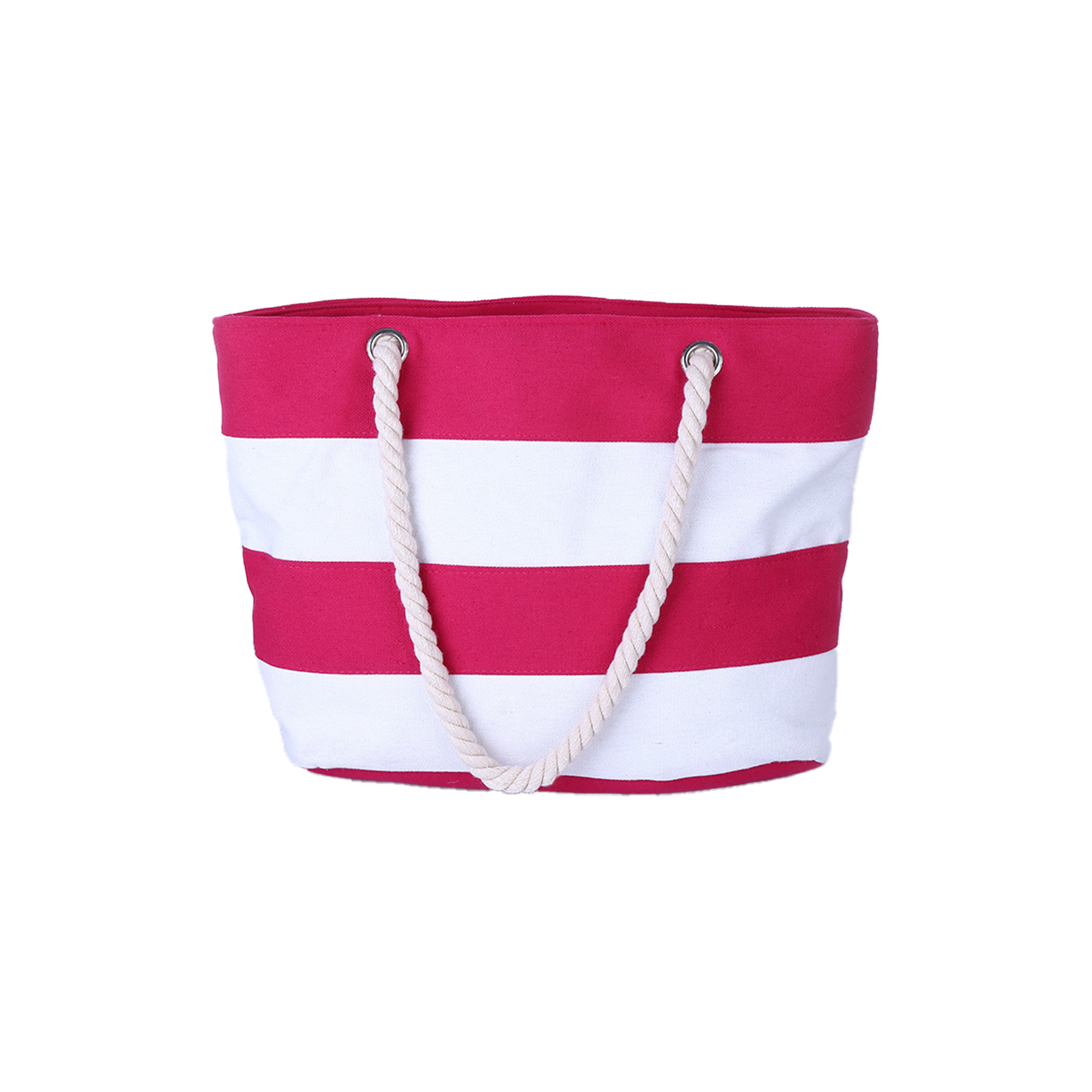 Sustainable Canvas Beach Tote with Hemp Rope Handles