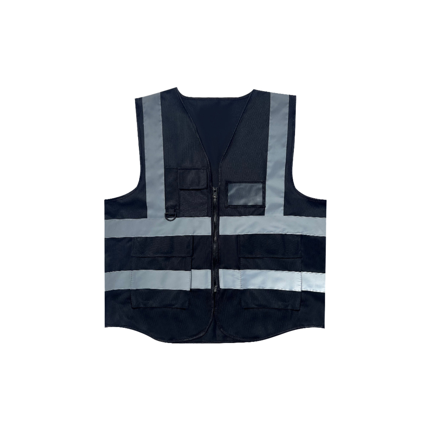 Custom High-Visibility Reflective Safety Vest with Multi-Pockets