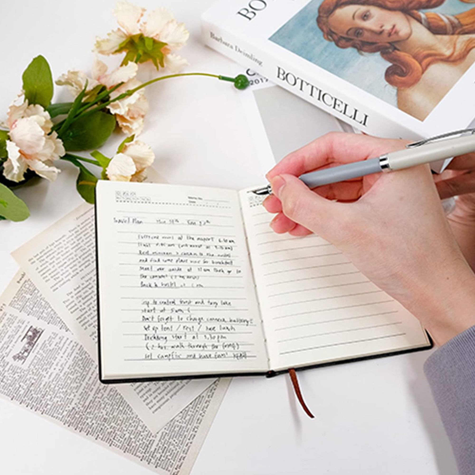 Elegant Custom Sheep Leather Business Notebook