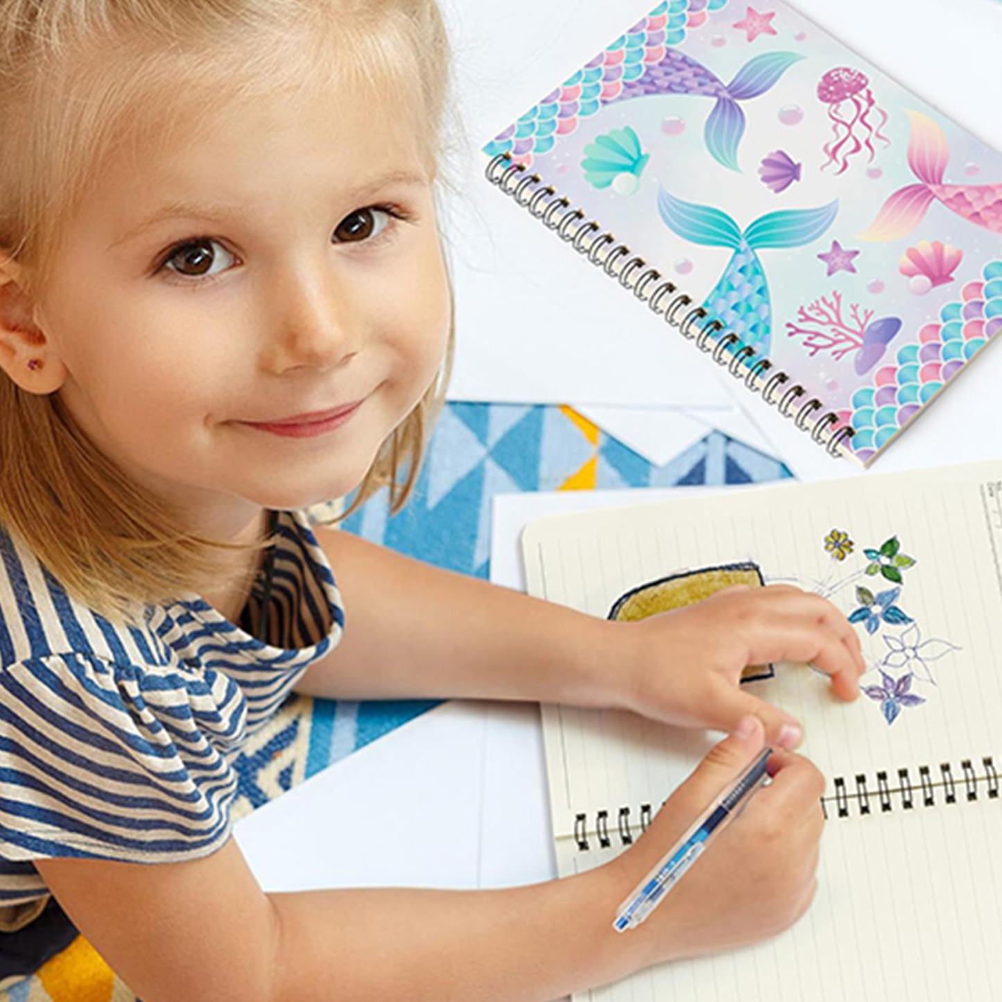 Custom Spiral Notebook with Cartoon Design