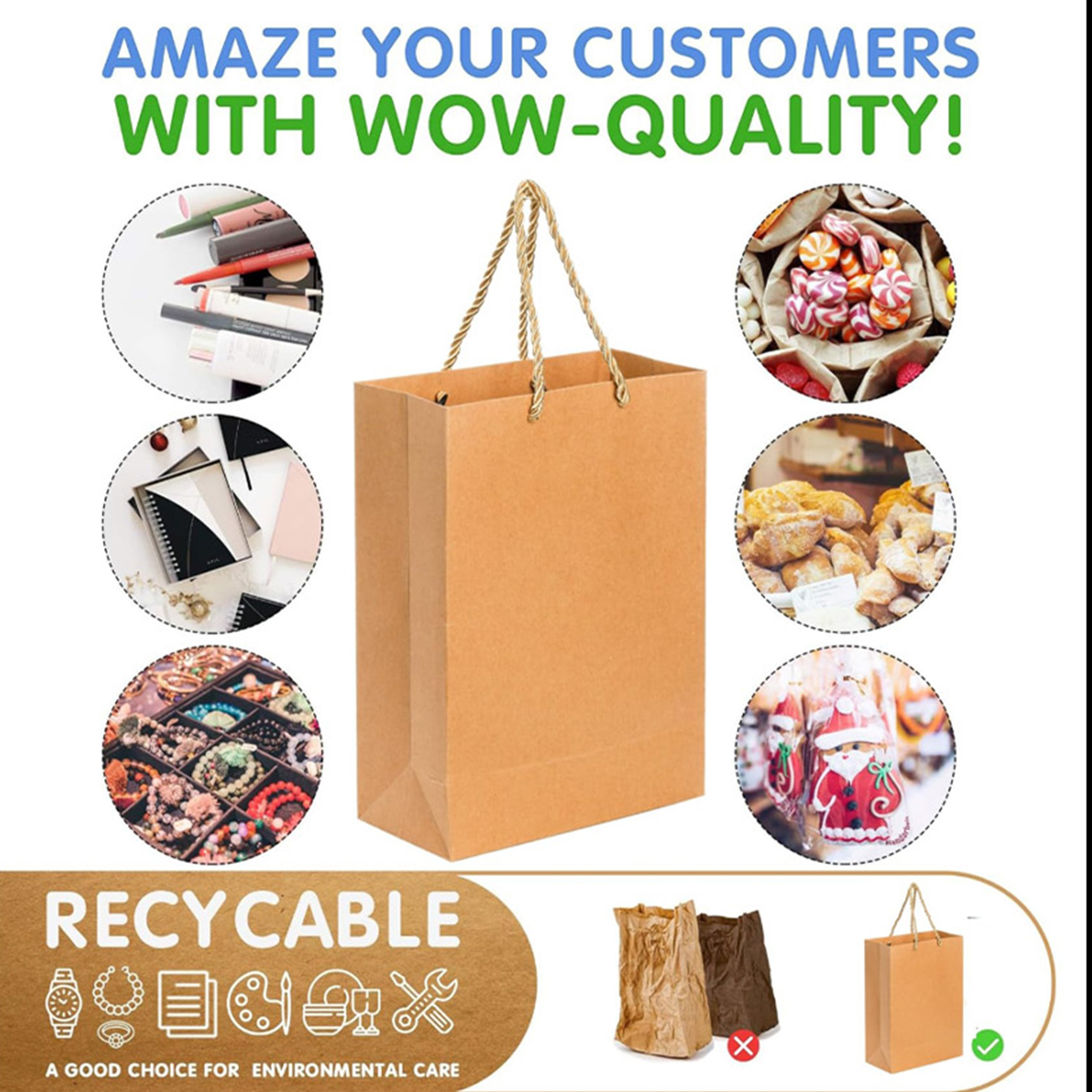 Custom Kraft Paper Gift Bags