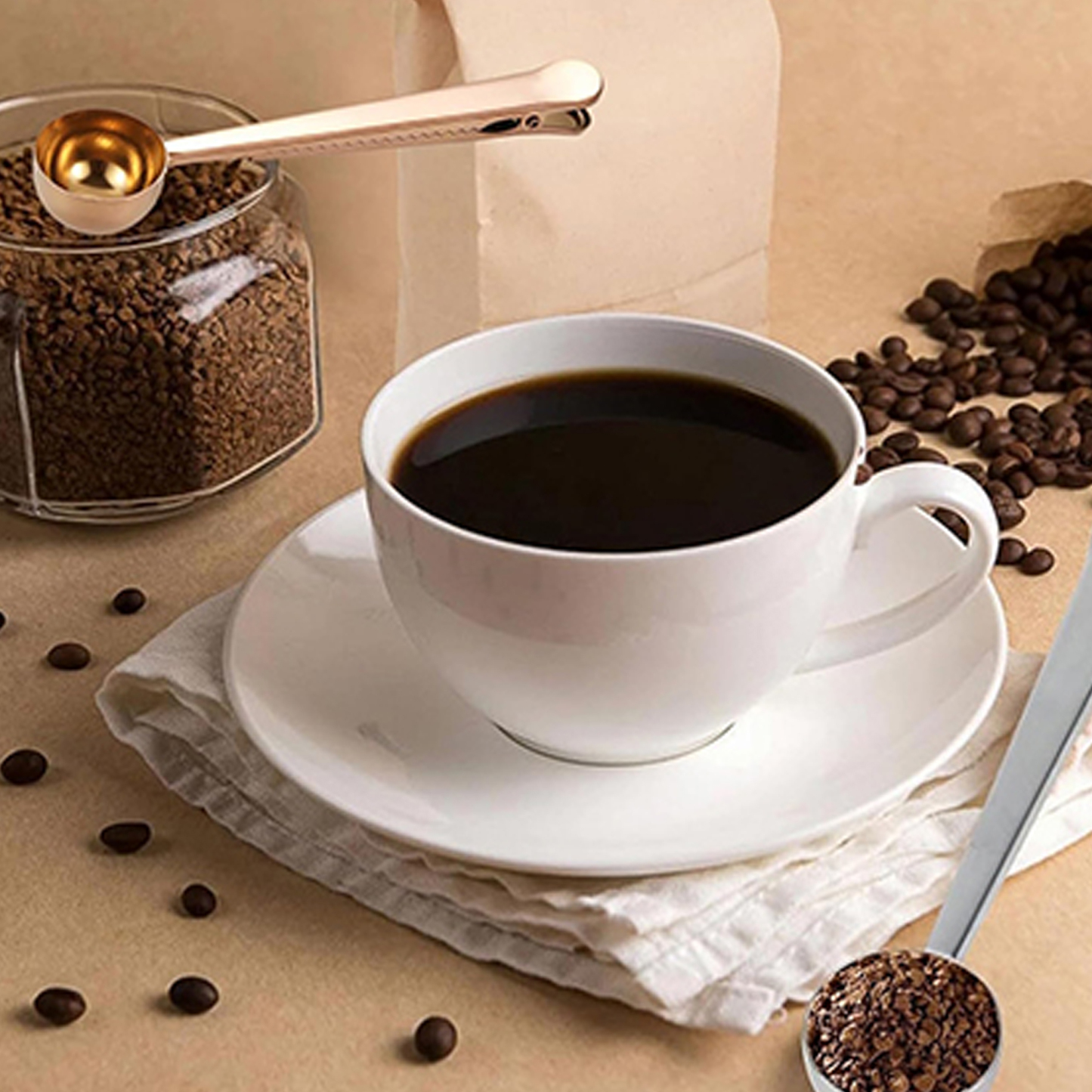 Multi-Use Steel Coffee Scoop Clip