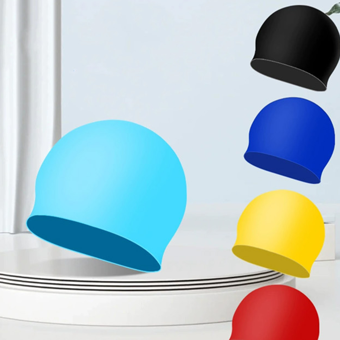 Stretchable Waterproof Silicone Swim Cap