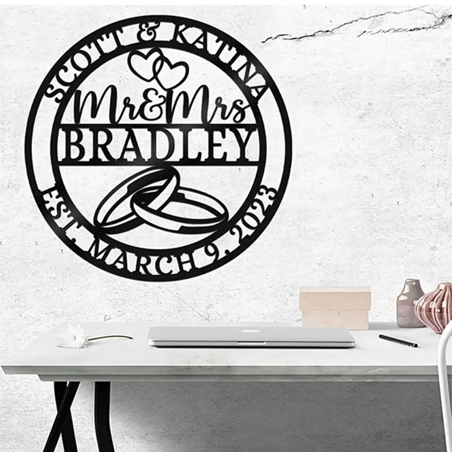 Personalized Vintage Wedding Signboard