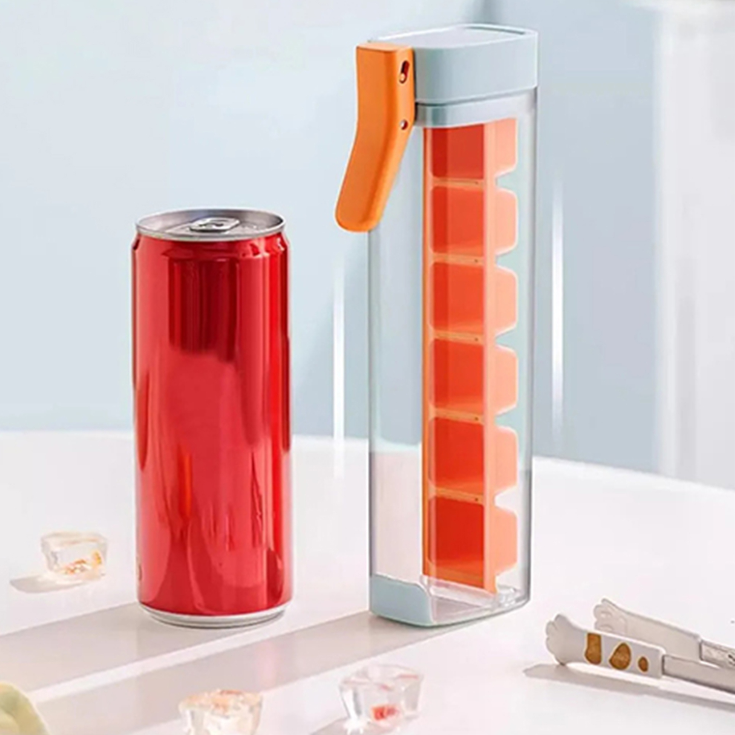 Single-Press Ice Cube Maker Tray