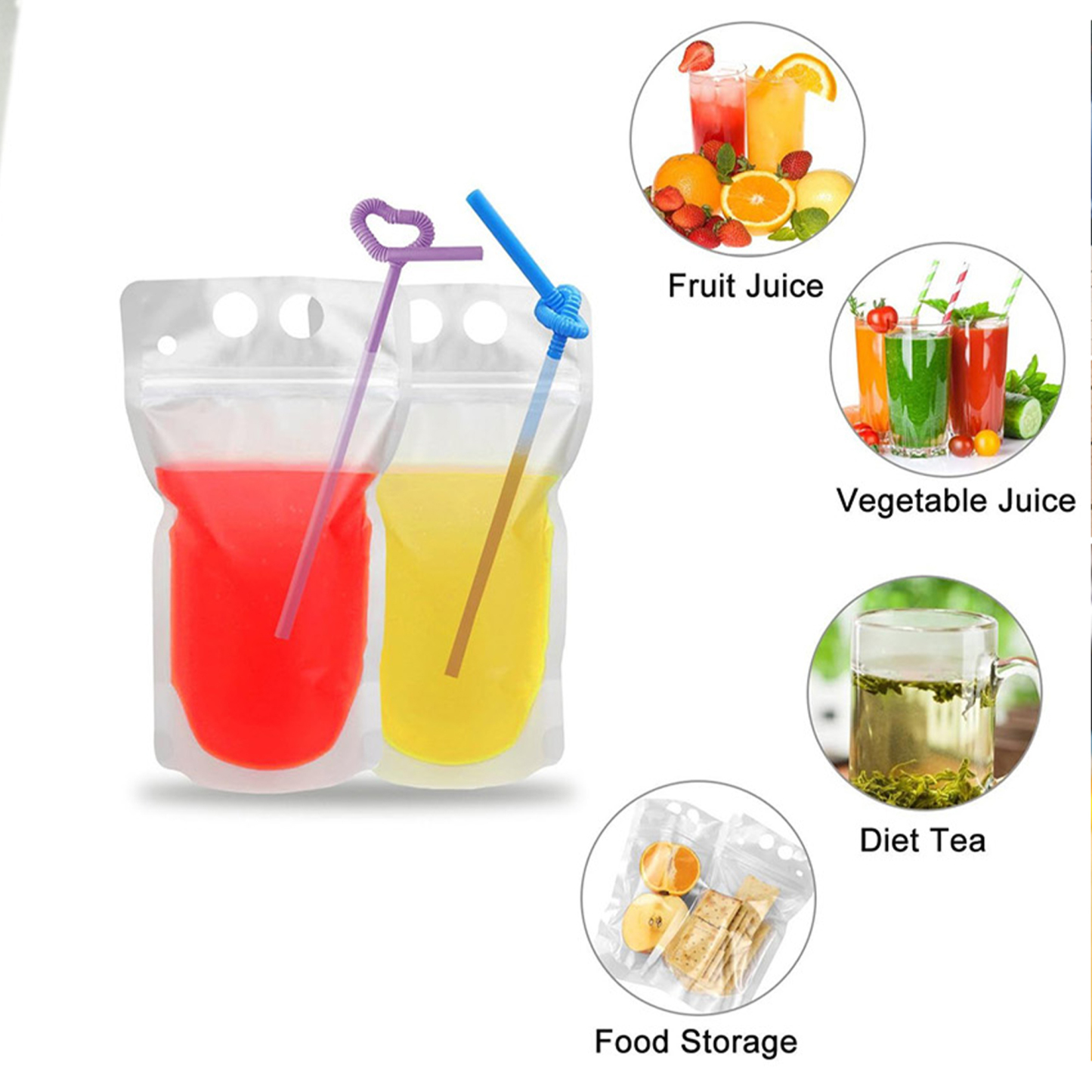 Clear Sealable Drink Carry Pouch
