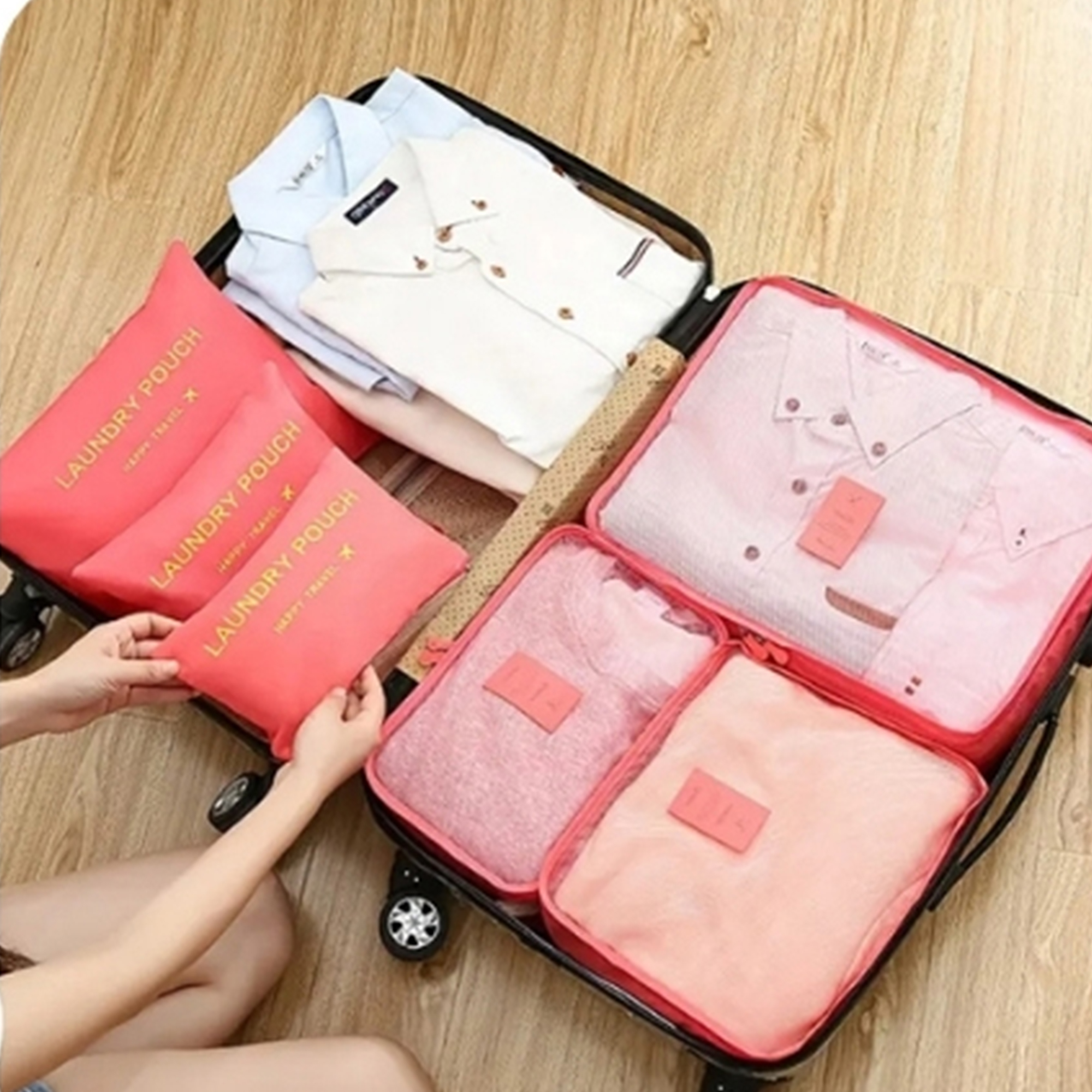 Custom Travel Luggage Organizer Set
