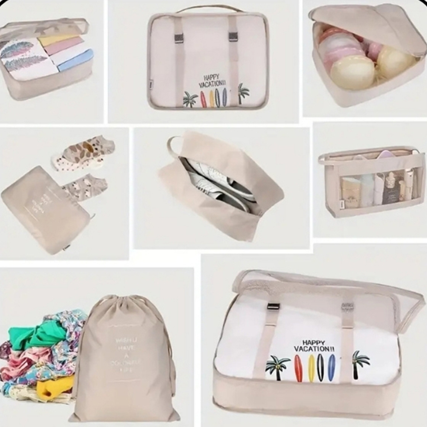 Custom Luggage Packing Cube Kit