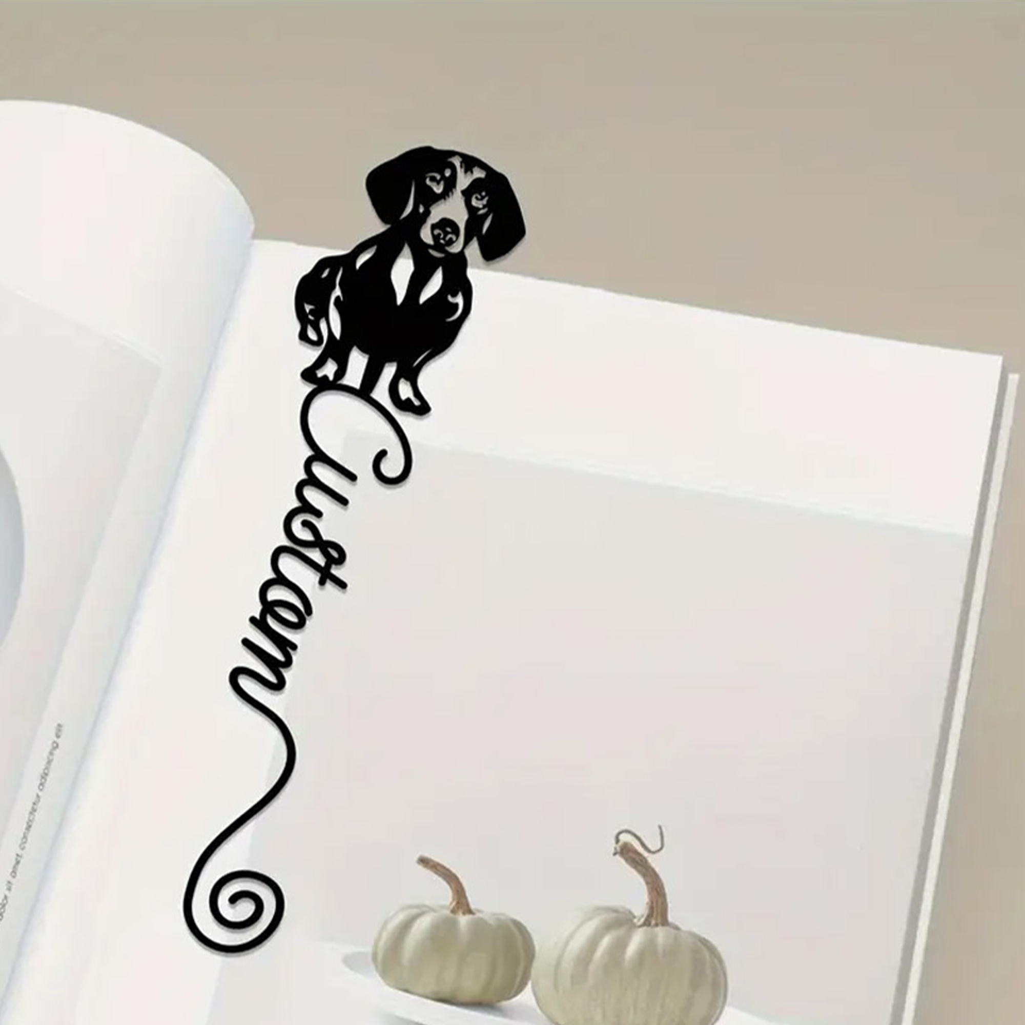 Personalized Dachshund Metal Page Marker