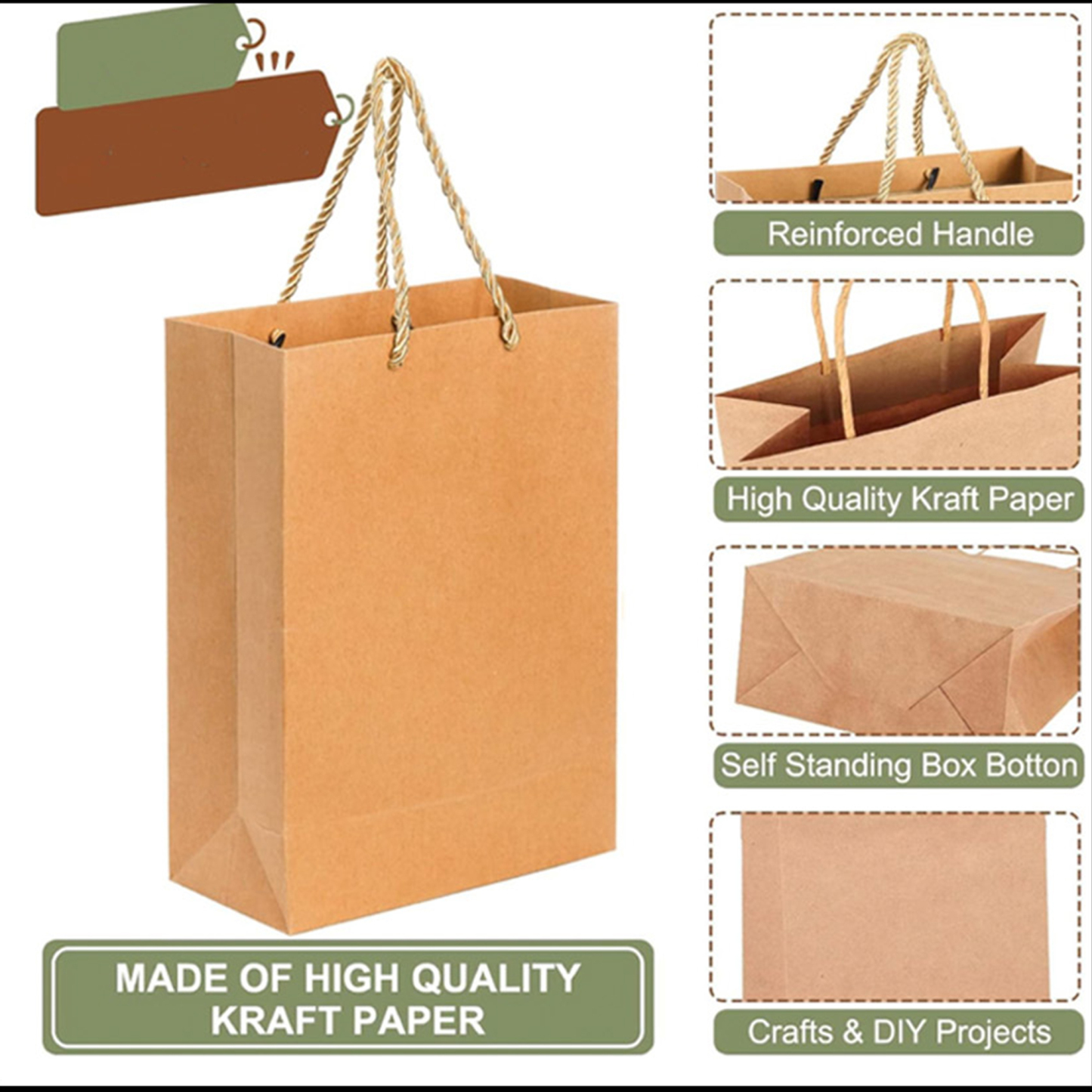 Custom Kraft Paper Gift Bags