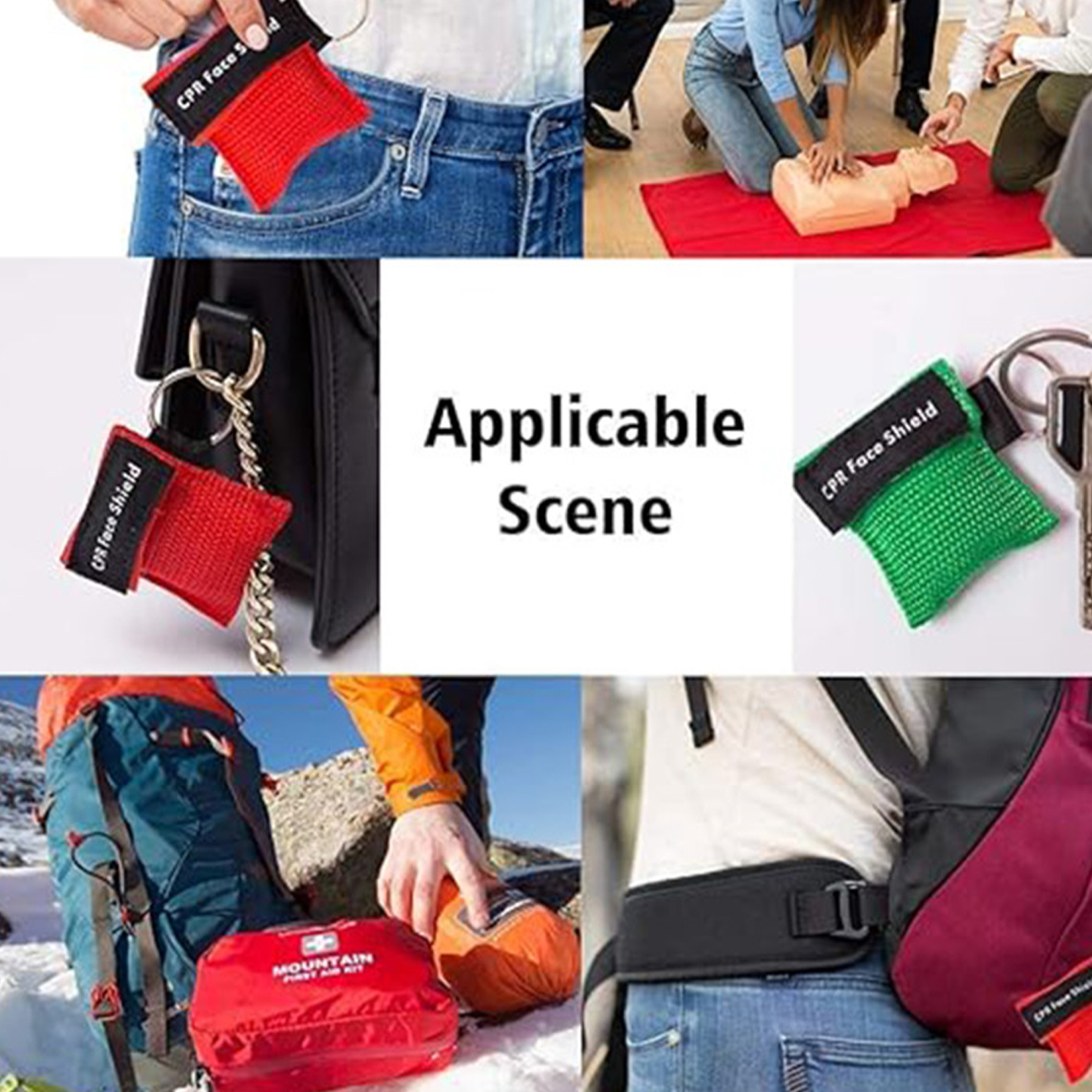 Custom Mini CPR Face Shield Keychain