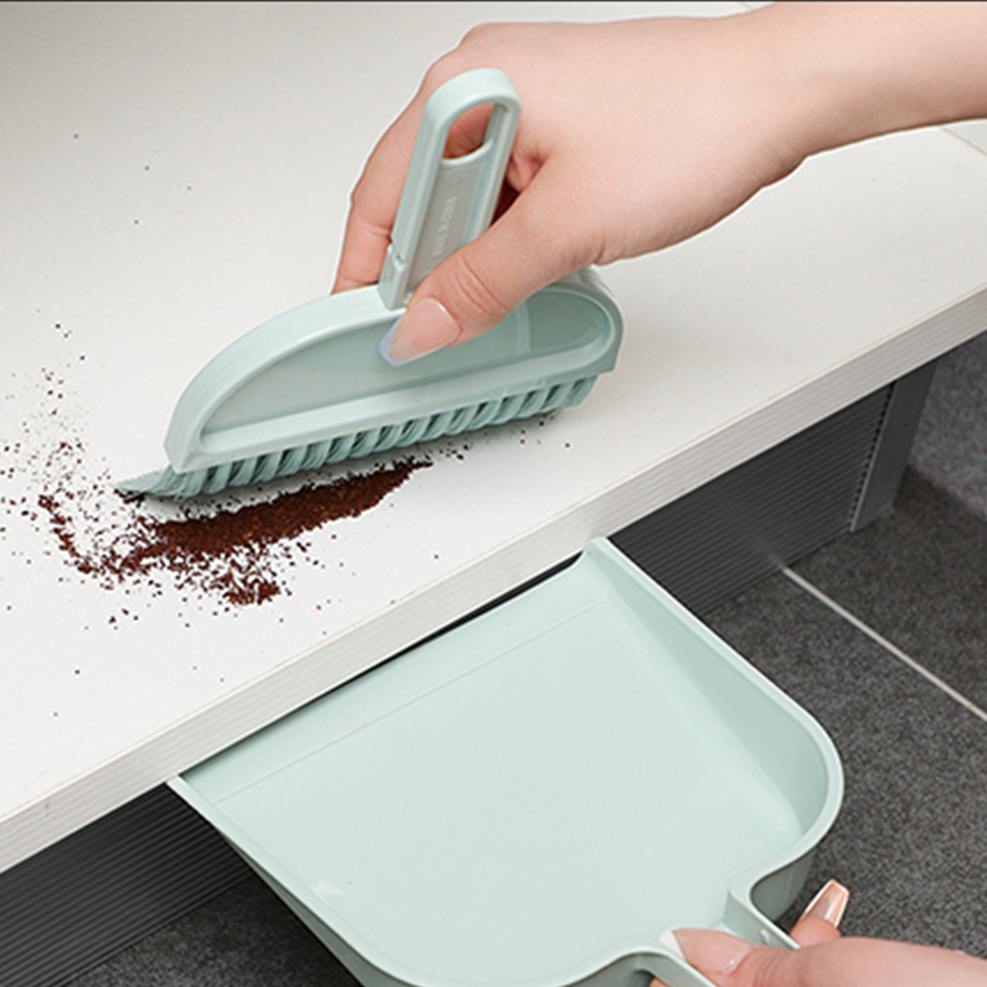 Compact Desk Broom and Dustpan Set