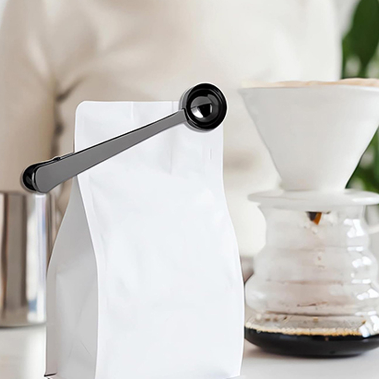 Multi-Use Steel Coffee Scoop Clip