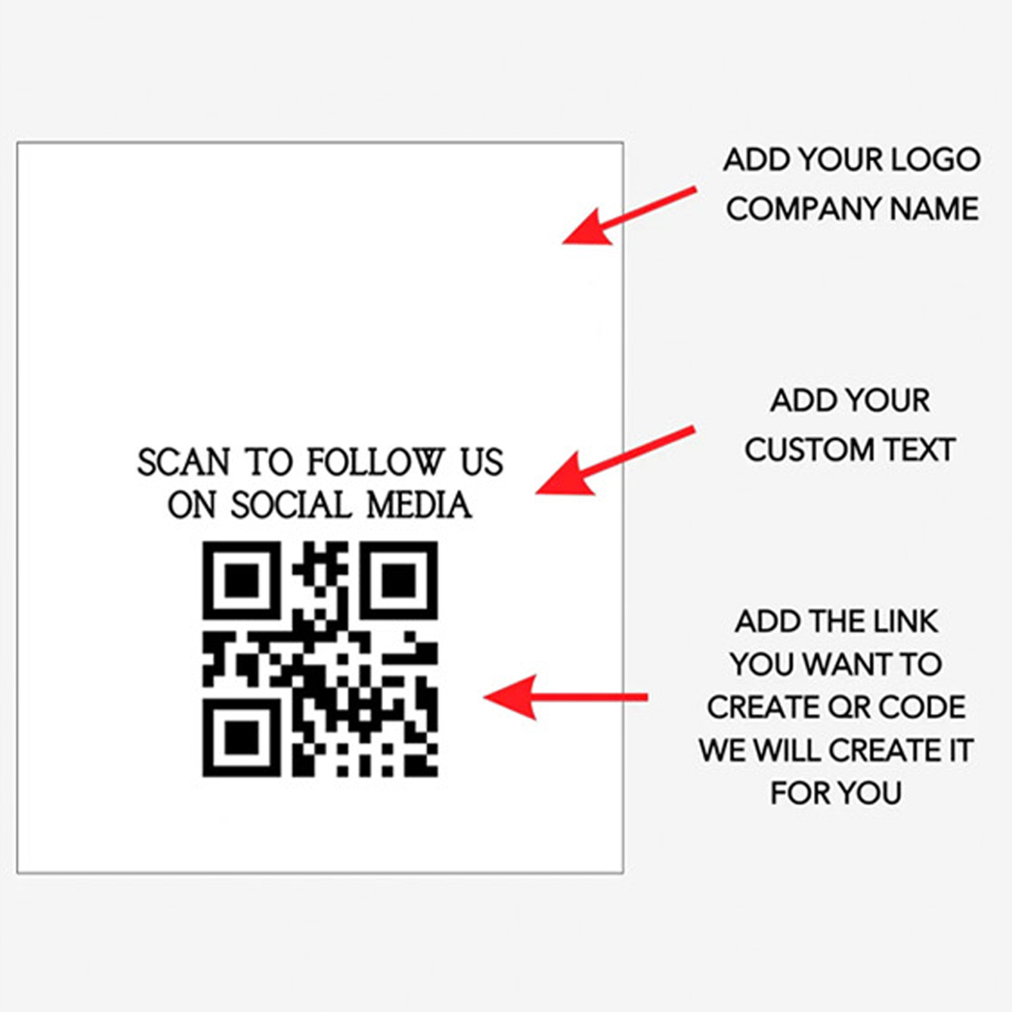 Personalized Acrylic QR Display Stand