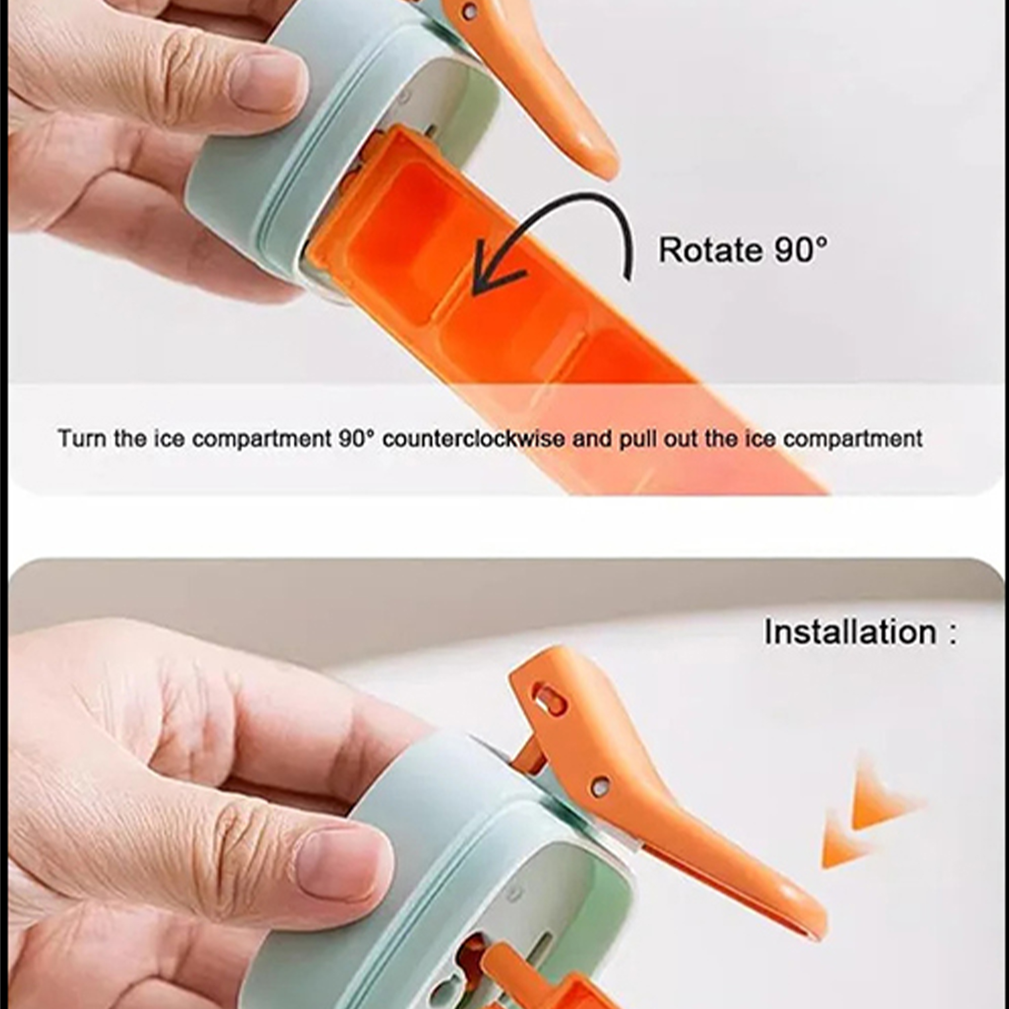 Single-Press Ice Cube Maker Tray