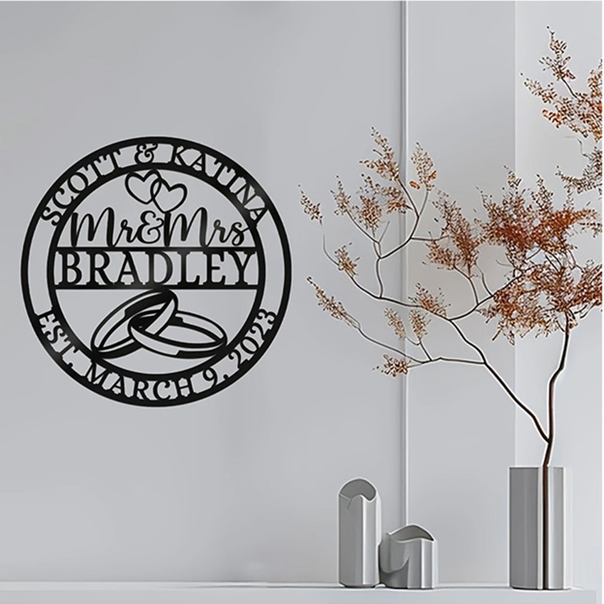 Personalized Vintage Wedding Signboard