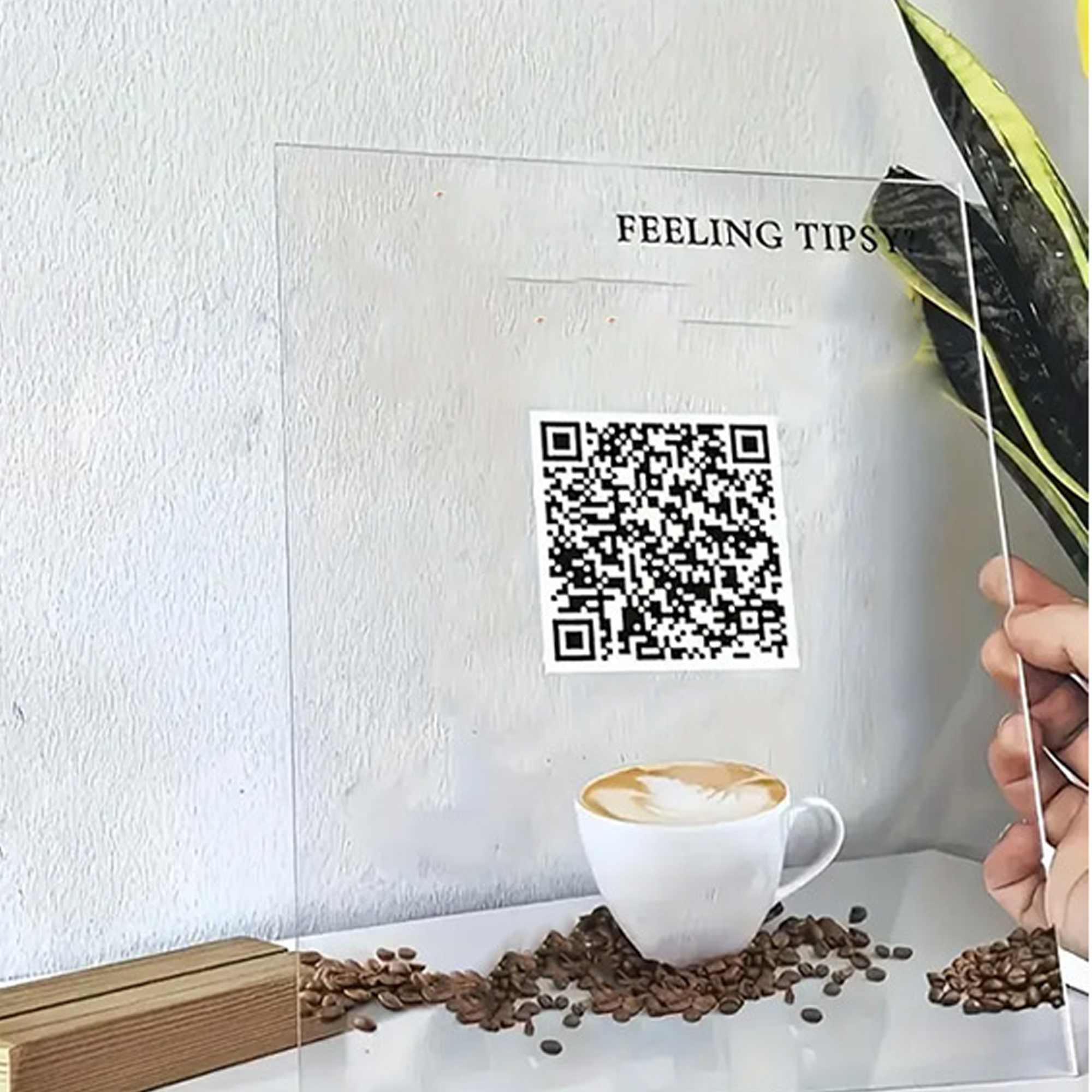 Personalized Acrylic QR Display Stand