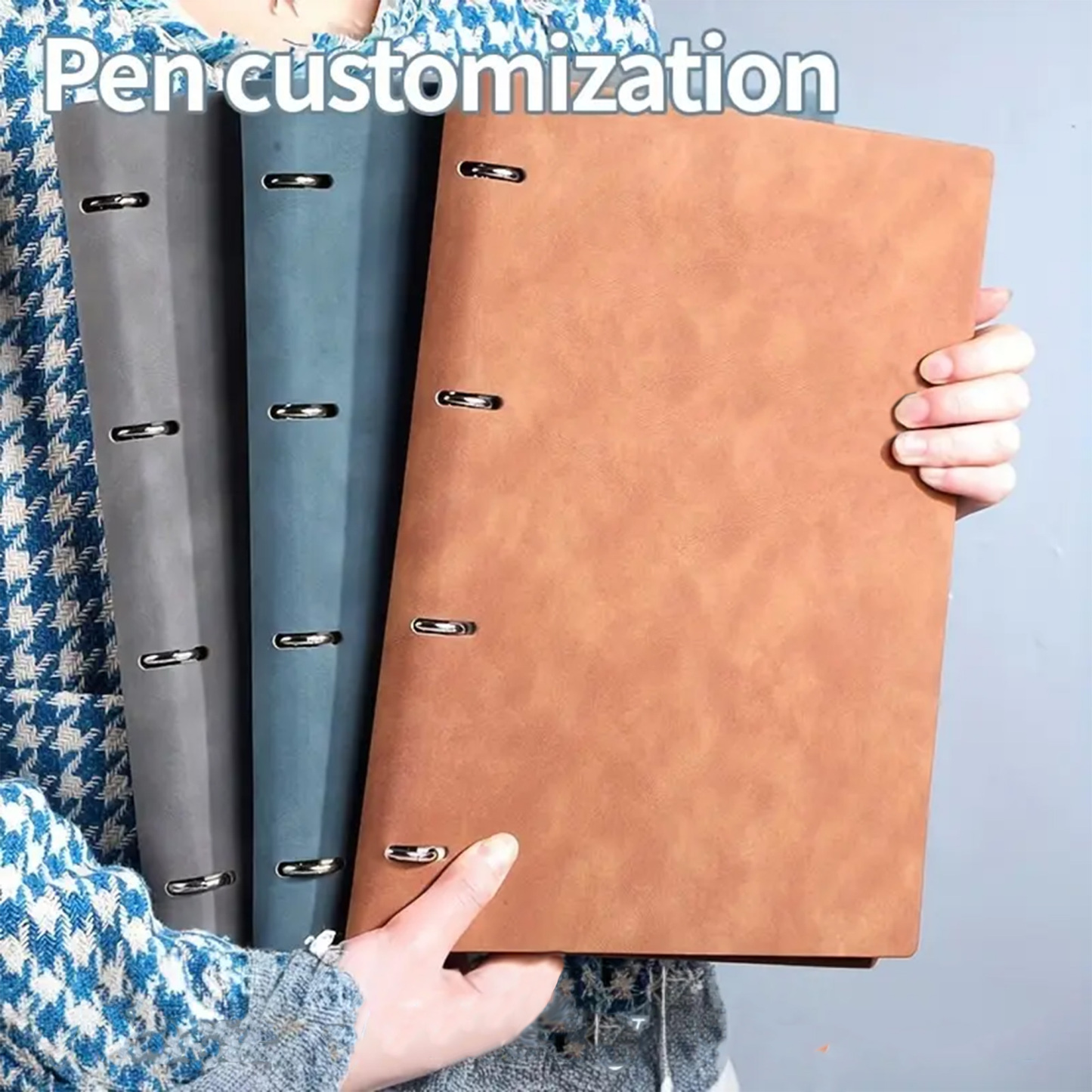 Custom A4 Leather Ring Folder