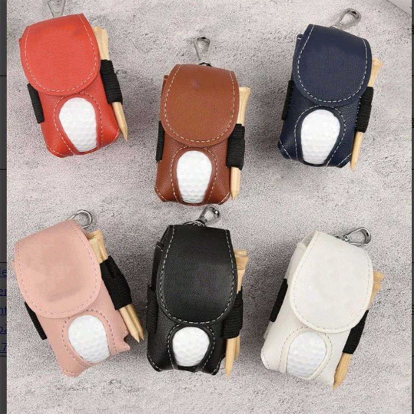 Compact Golf Ball Pouch with Clip