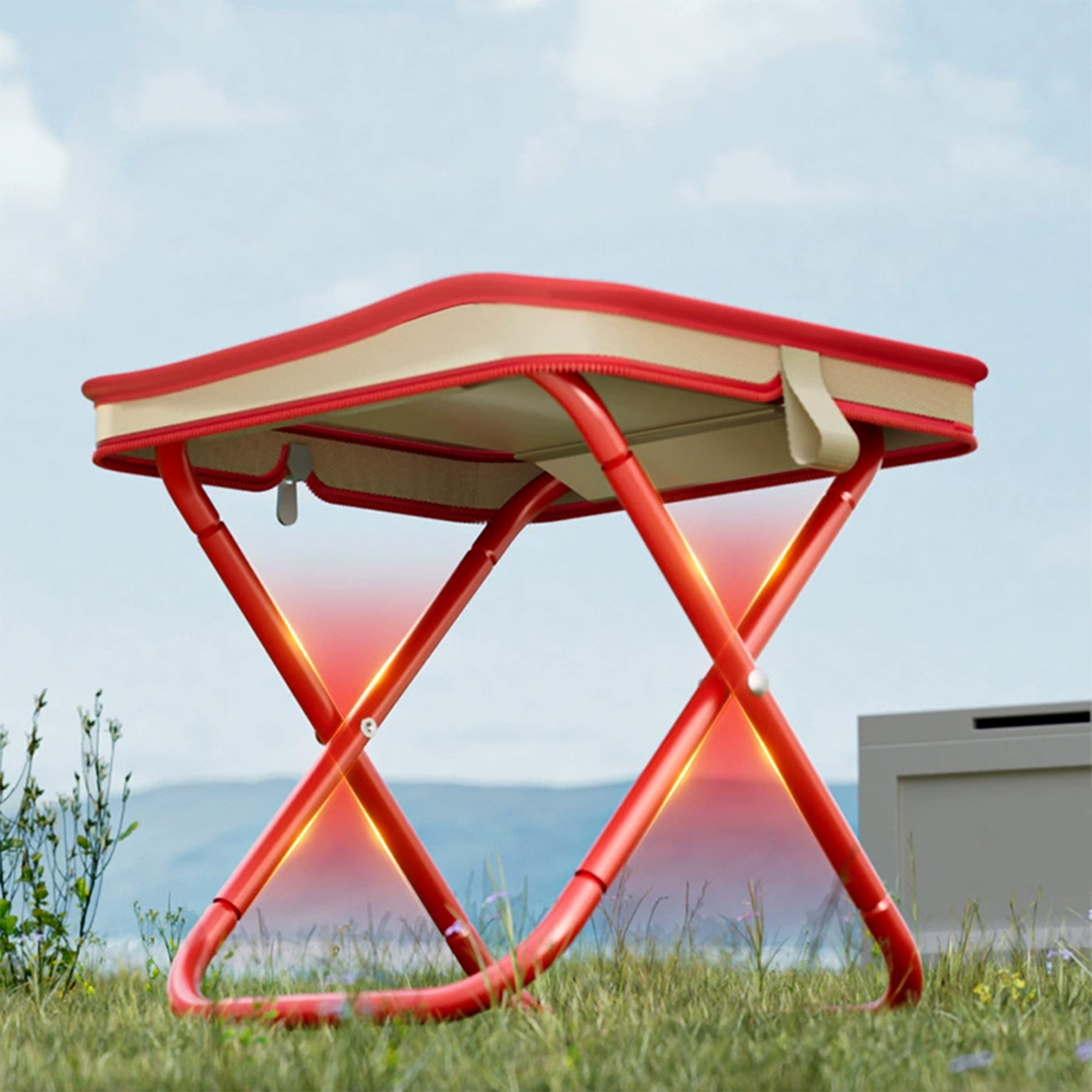 Foldable Outdoor Stool with Storage