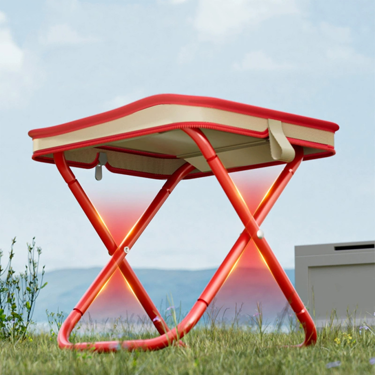 Foldable Outdoor Stool with Storage