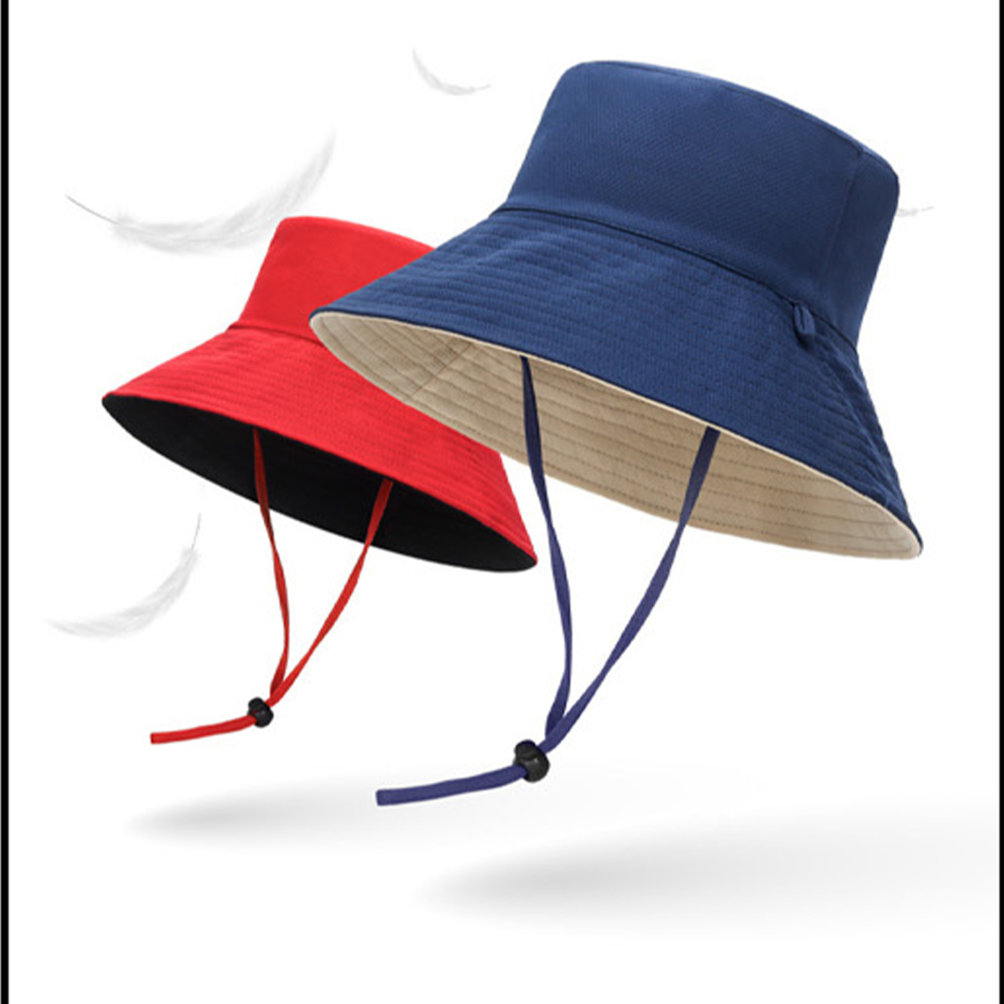 Reversible Wide-Brim Sun Bucket Hat