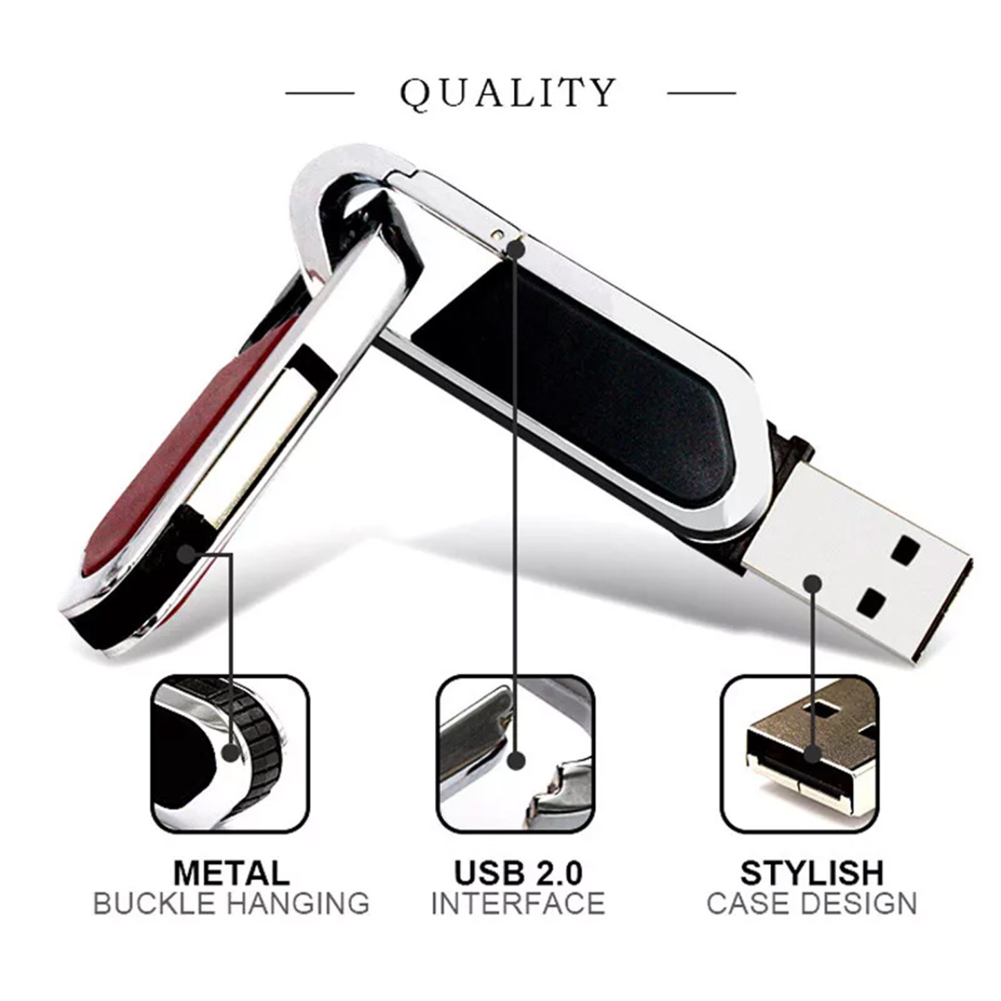 Metal Clip-On Waterproof USB Drive