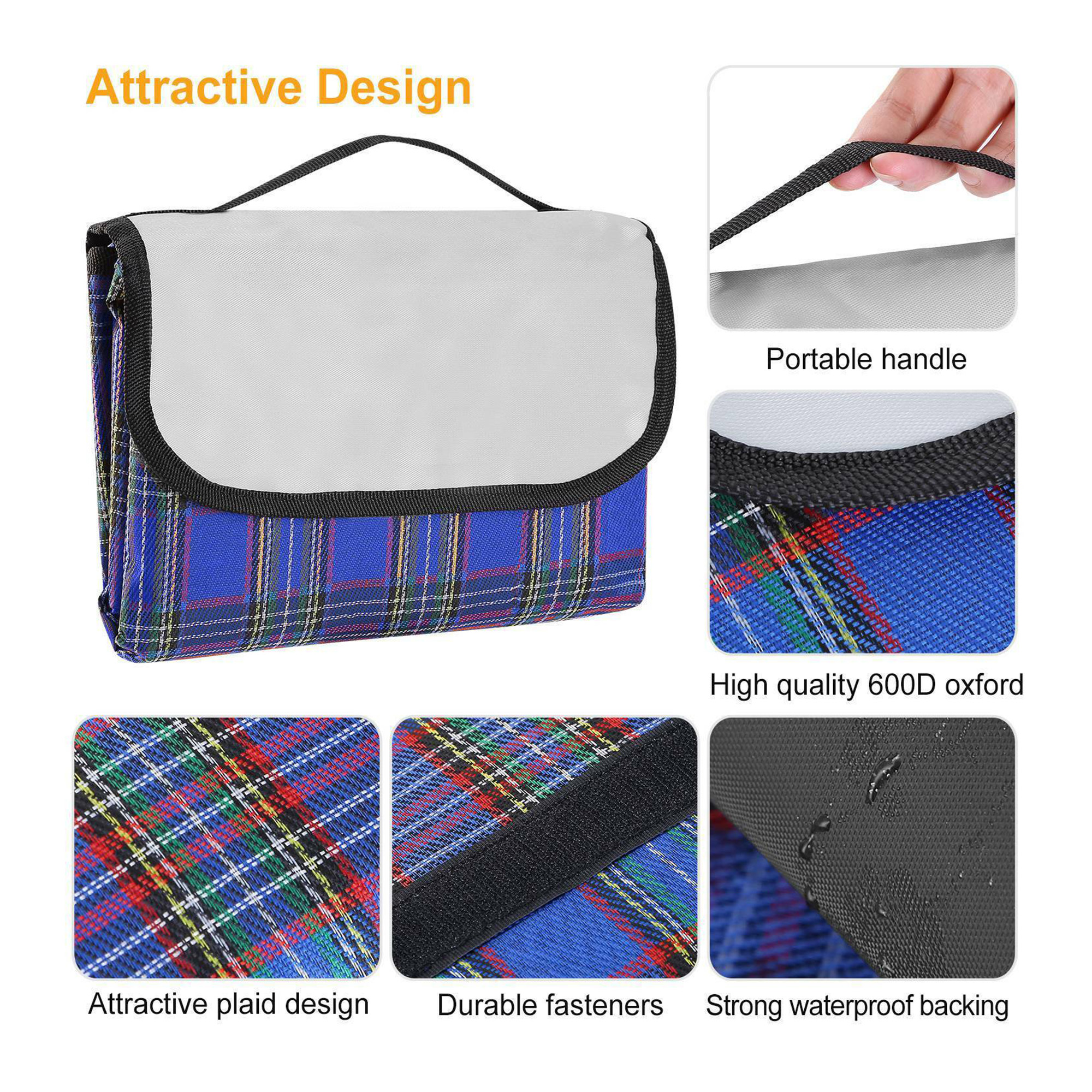 Custom Waterproof Outdoor Plaid Blanket