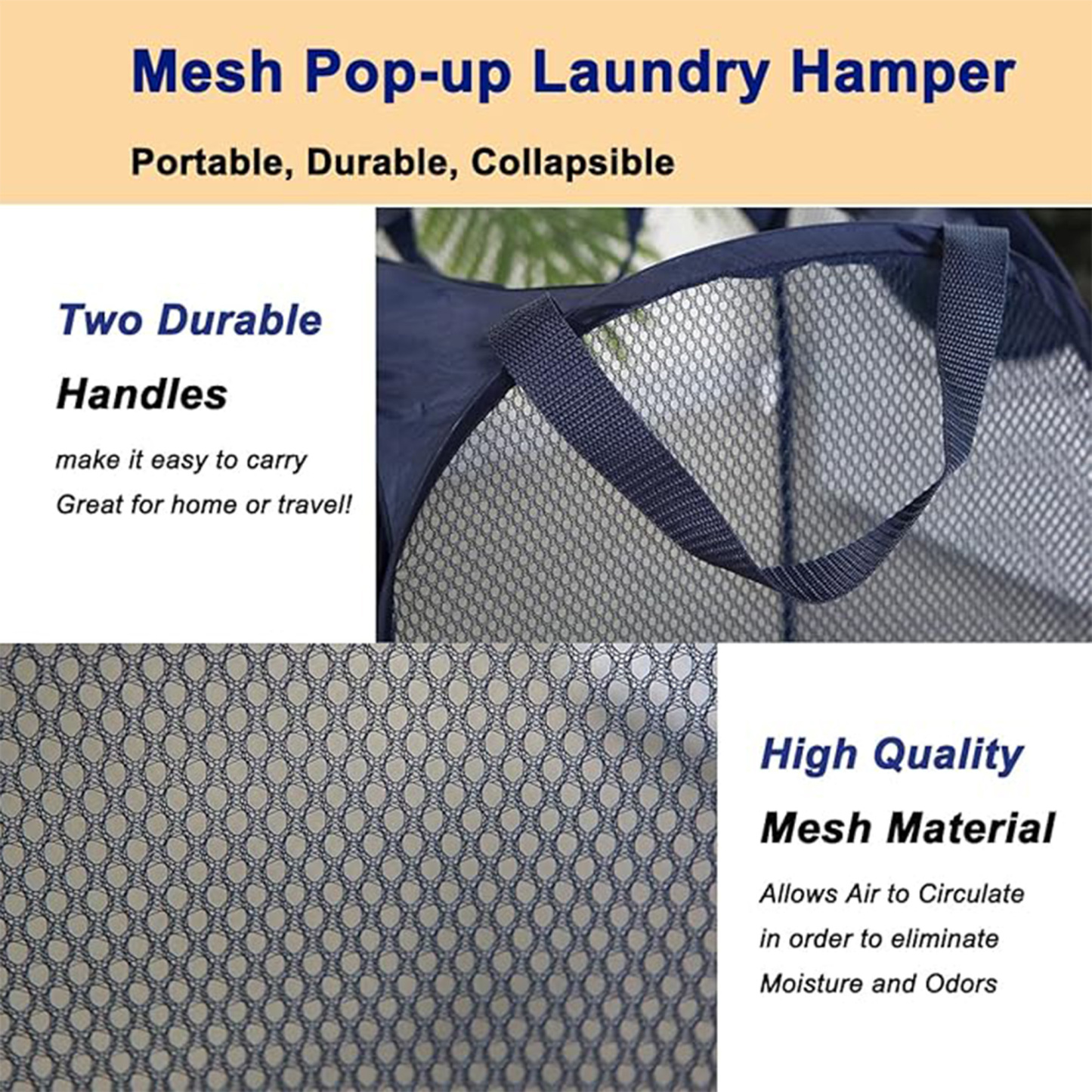 Custom Foldable Polyester Laundry Hamper