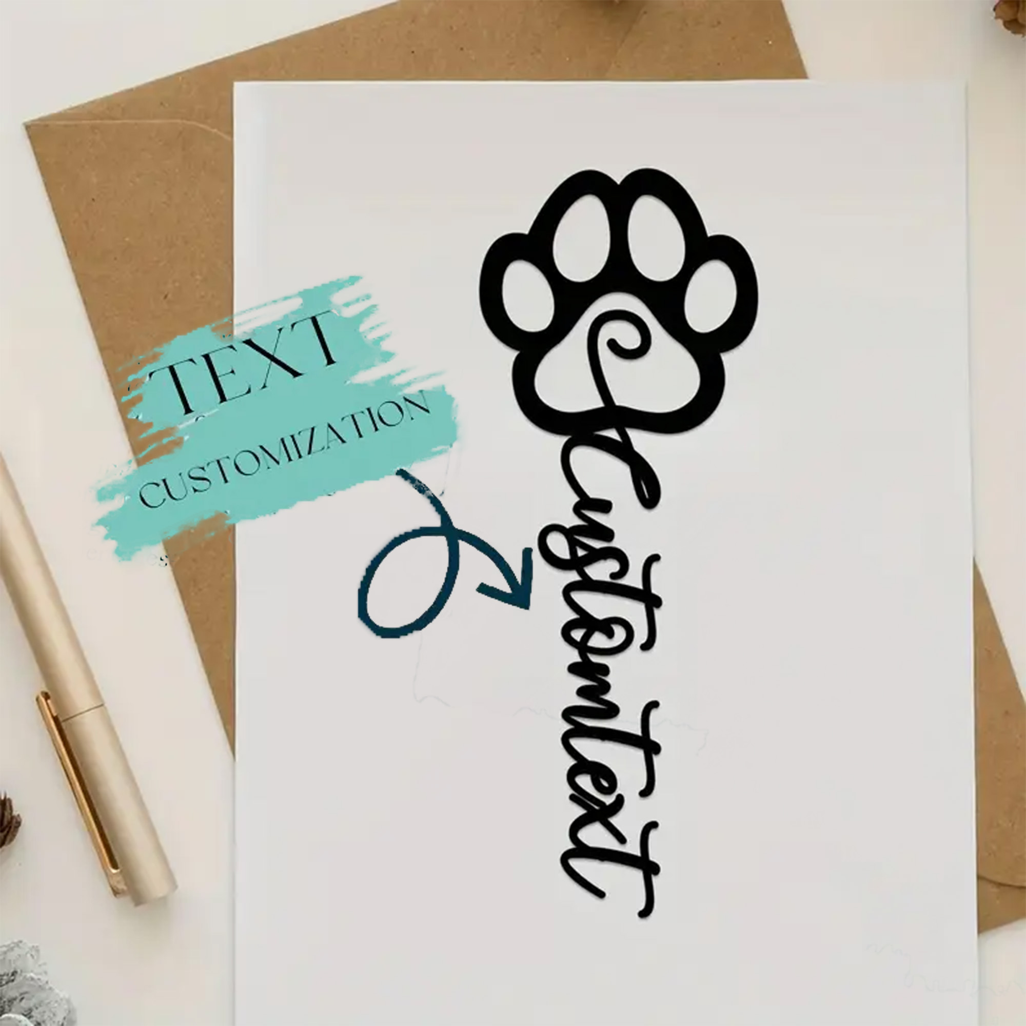 Custom Pet Paw Page Marker