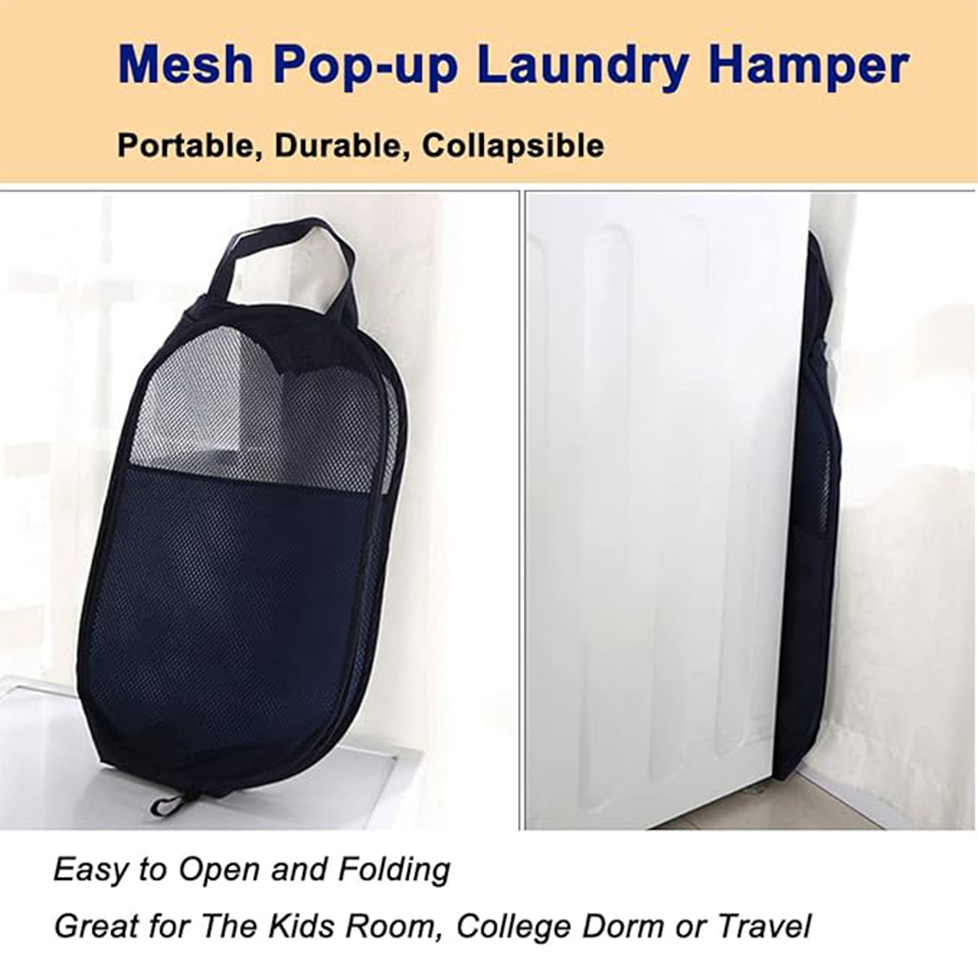 Custom Foldable Polyester Laundry Hamper