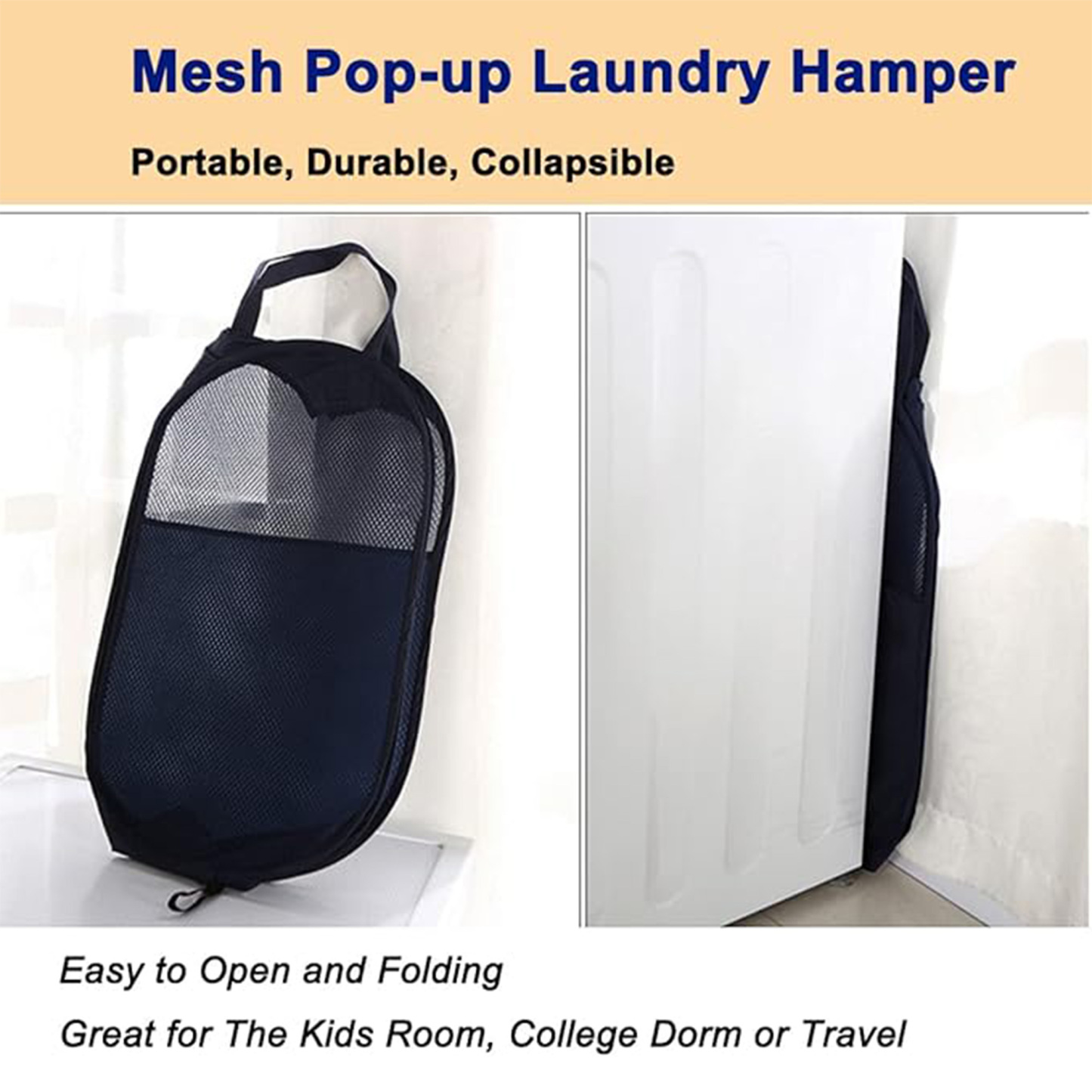 Custom Foldable Polyester Laundry Hamper