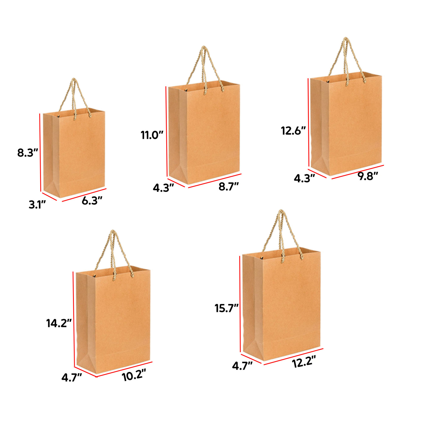 Custom Kraft Paper Gift Bags