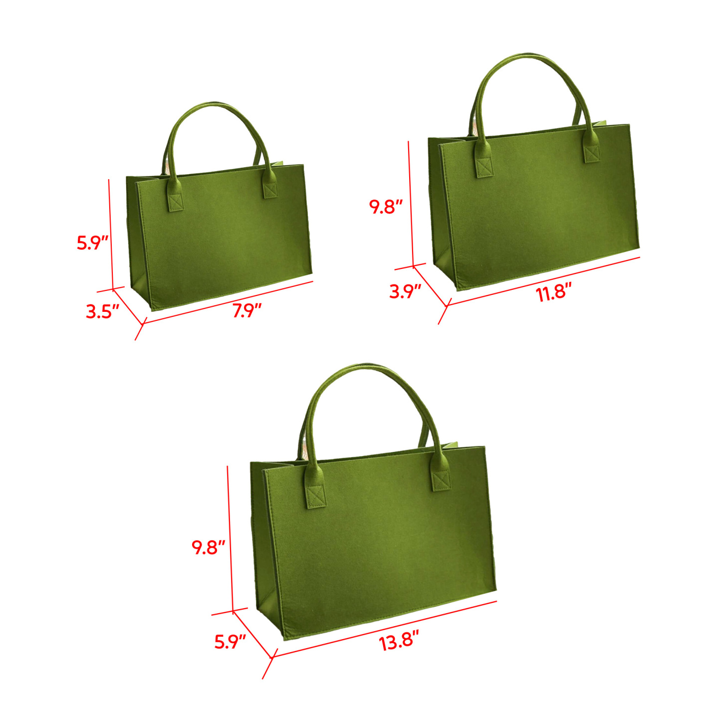 Custom Solid Felt Storage Tote