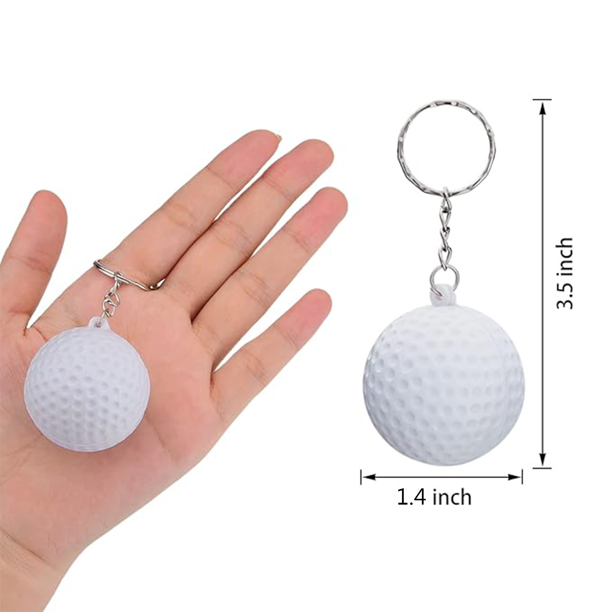 Large Colorful Golf Ball Keychain